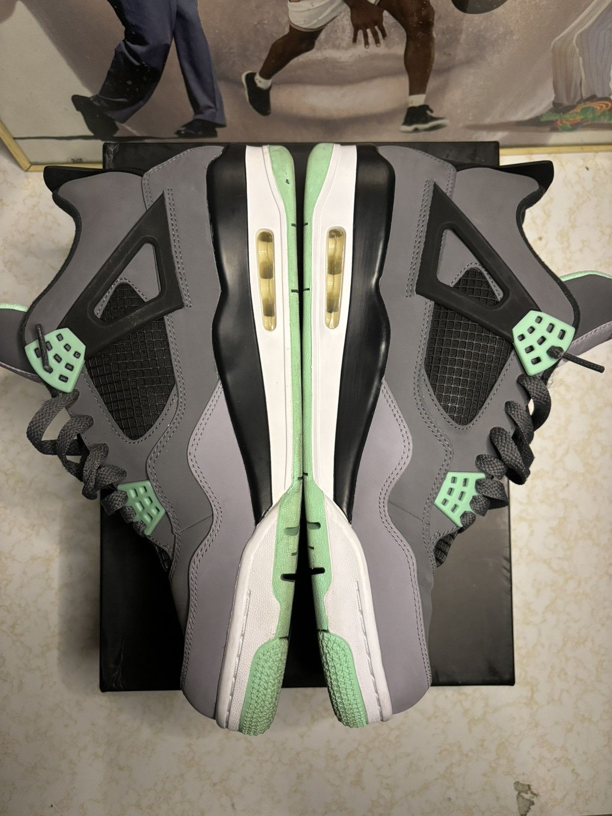 Jordan Brand Jordan Retro 4 ‘green glow’ Size US 12 / EU 45 - 3 Thumbnail