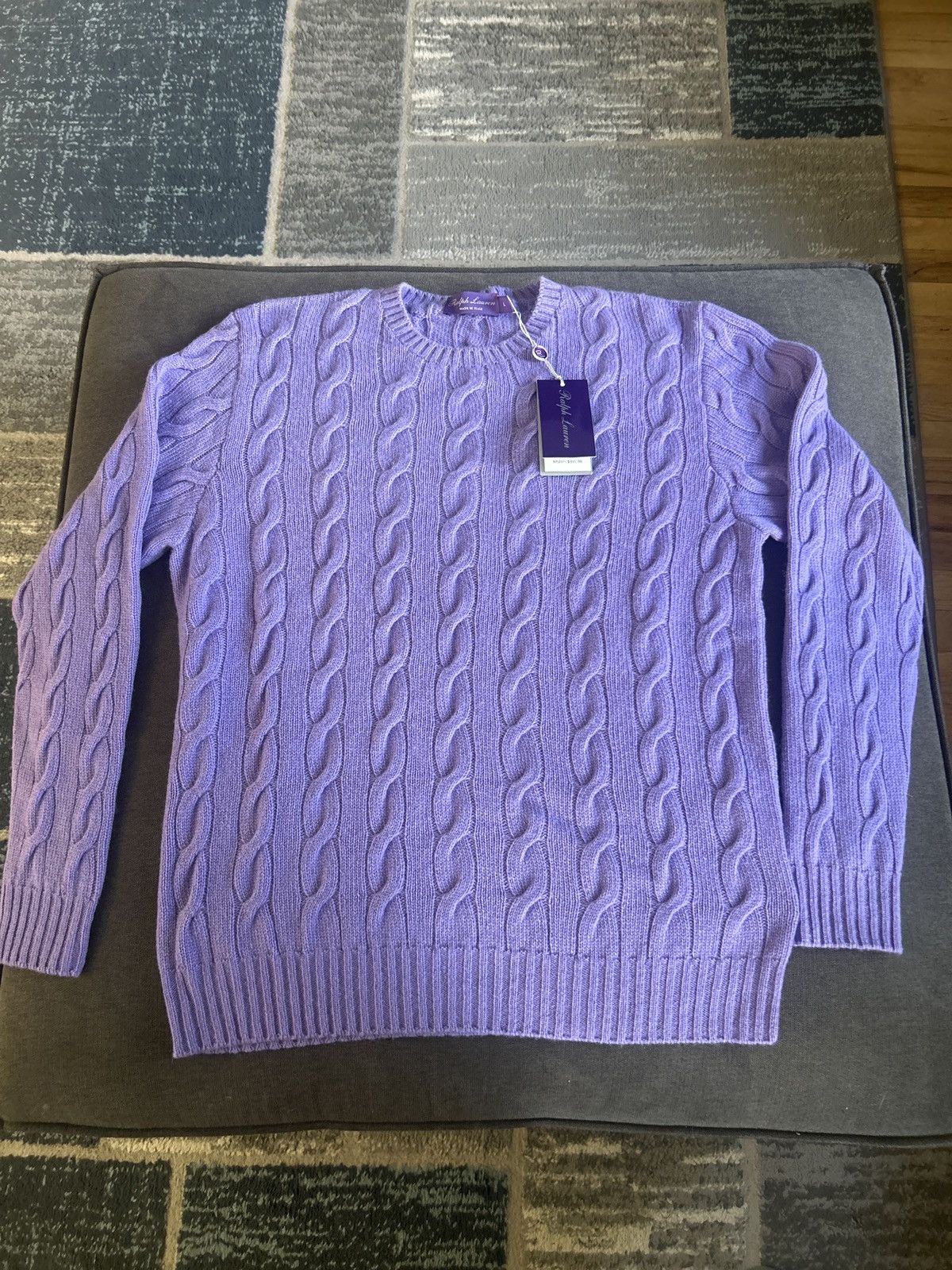 Polo Ralph Lauren Cable-Knit Cashmere Sweater Size US L / EU 52-54 / 3 - 2 Thumbnail