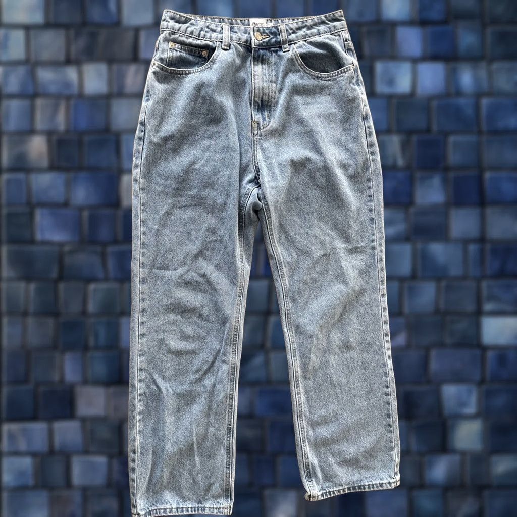 PRINCESS POLLY Princess Polly Baggy Straight Jeans Women 6 (28x29) Light Wash Strai​ght 90s Grunge Hip Hop USA Womens Size 28" / US 6 / IT 42 - 1 Thumbnail