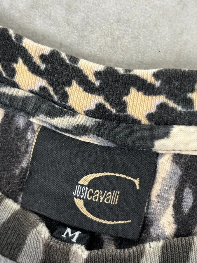 Just Cavalli SS2001 Cavalli Psycho Multi-Patterned T-Shirt Size US S / EU 44-46 / 1 - 8 Thumbnail