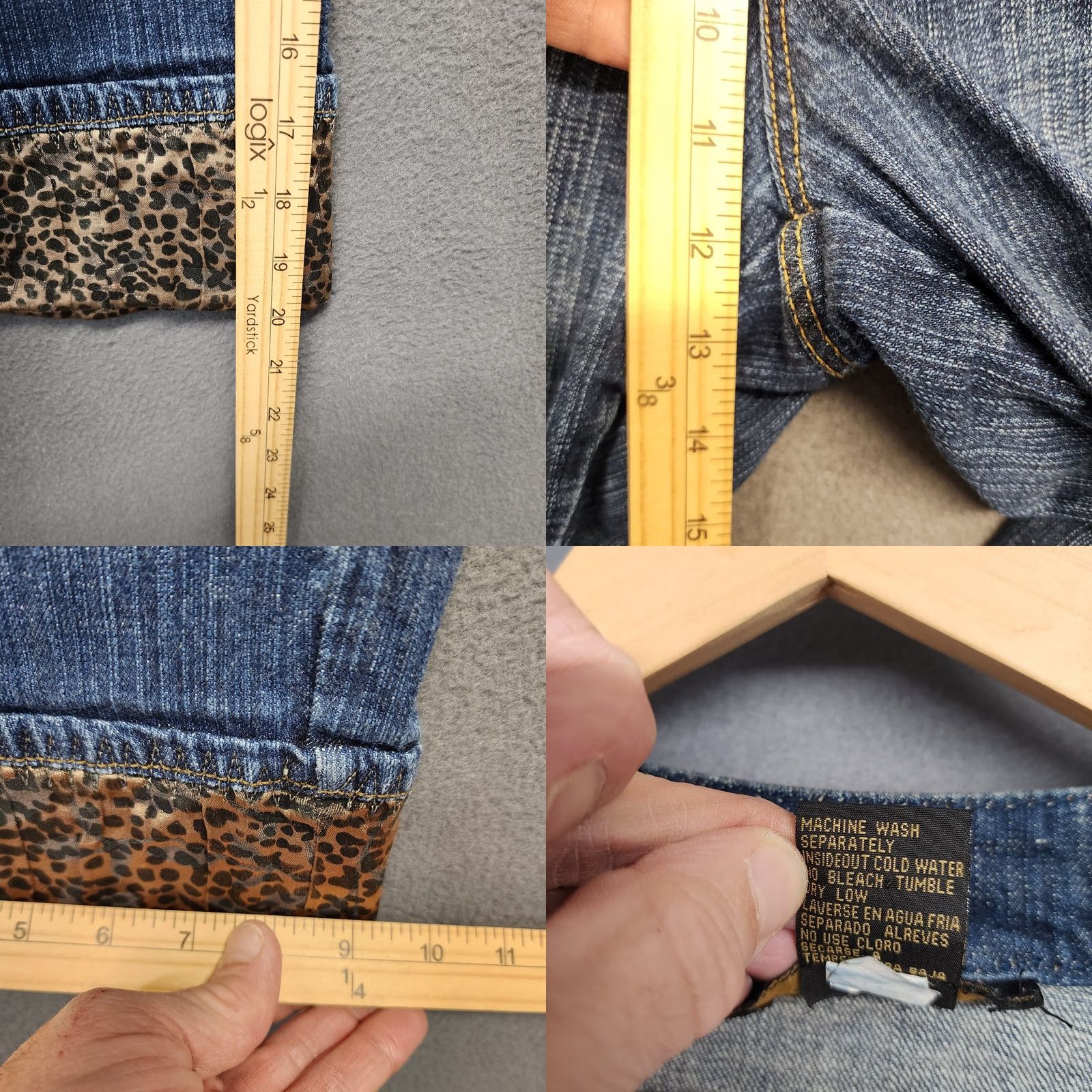Vintage VINTAGE Ashley Stewart Set Womens 16W Cropped Jeans and Jacket Cheetah Animal Print Vtg Womens Boys? Size 38" / US 16 / IT 52 - 9 Thumbnail