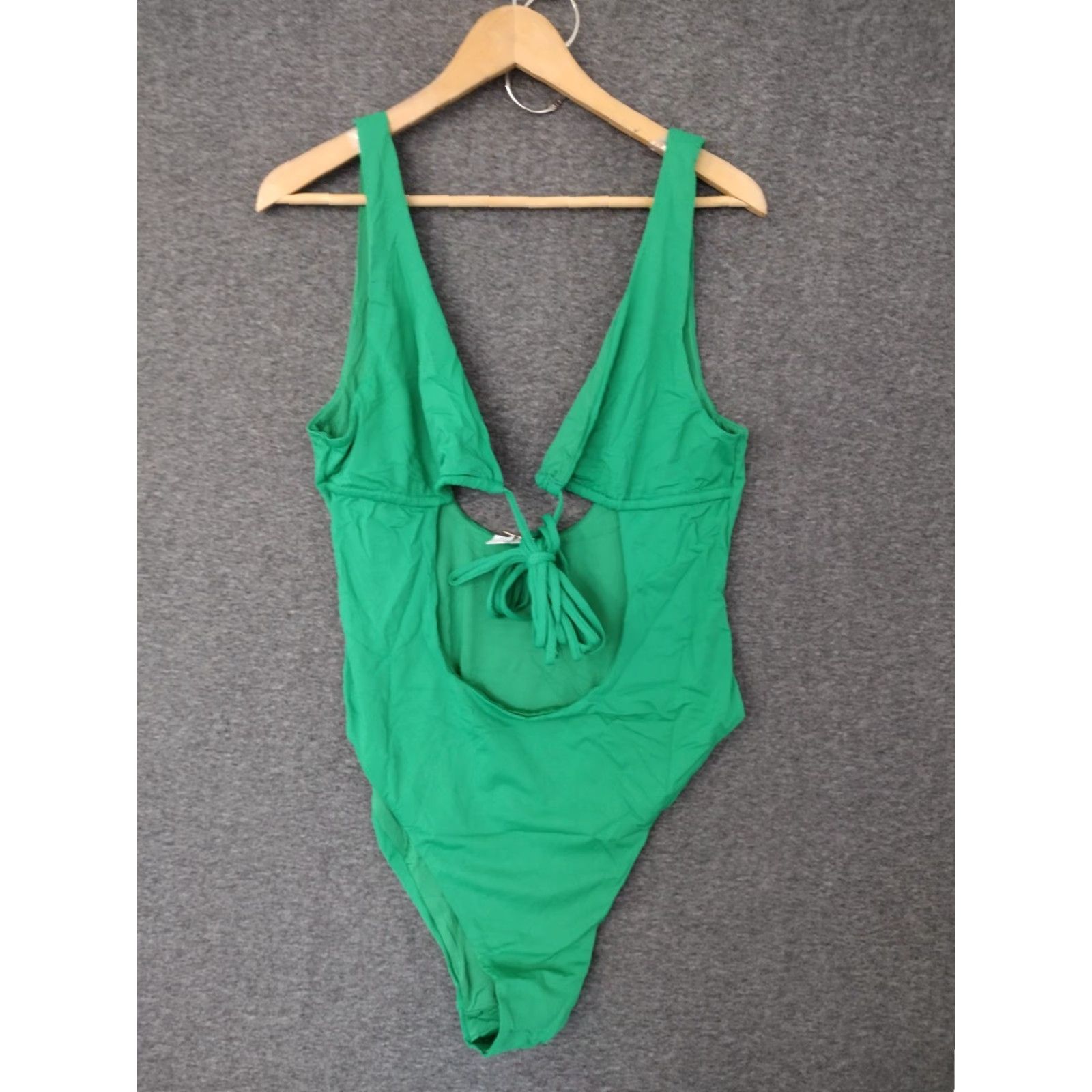 Triangl Toluca Swim One Piece XXL Green - Triangle Waist Wrap Open Tummy Lush Green Swimwear - Sexy, Nylon Spandex, Wide Straps, Plus Size - Women Size ONE SIZE - 2 Thumbnail