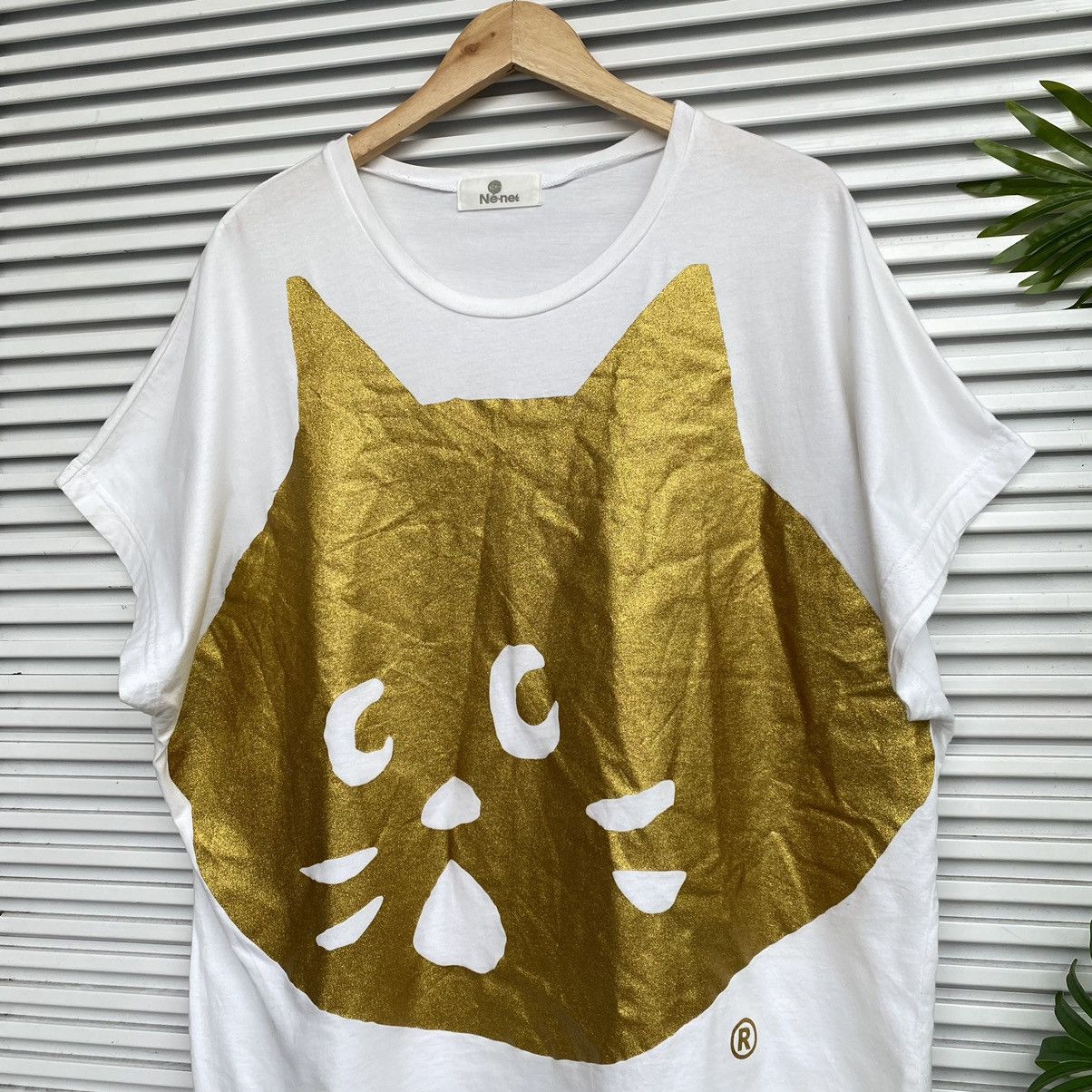 Issey Miyake × Japanese Brand × Ne-Net Ne-Net by Issey Miyake Big Logo Gold Cat Shirts Size US XL / EU 56 / 4 - 3 Thumbnail