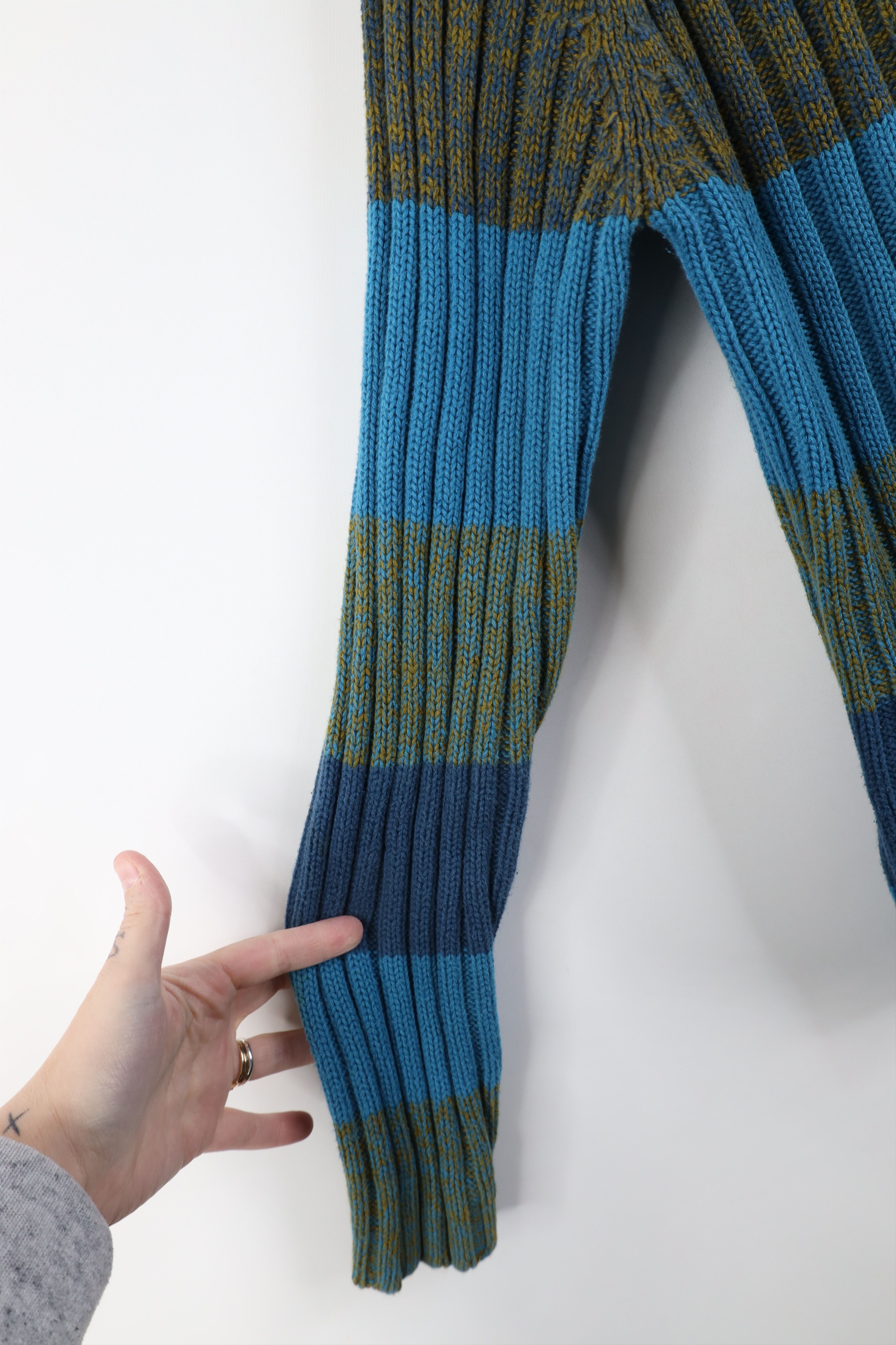 Vintage Vintage 90s Streetwear Knit Cropped Turtleneck Sweater Size L / US 10 / IT 46 - 6 Thumbnail