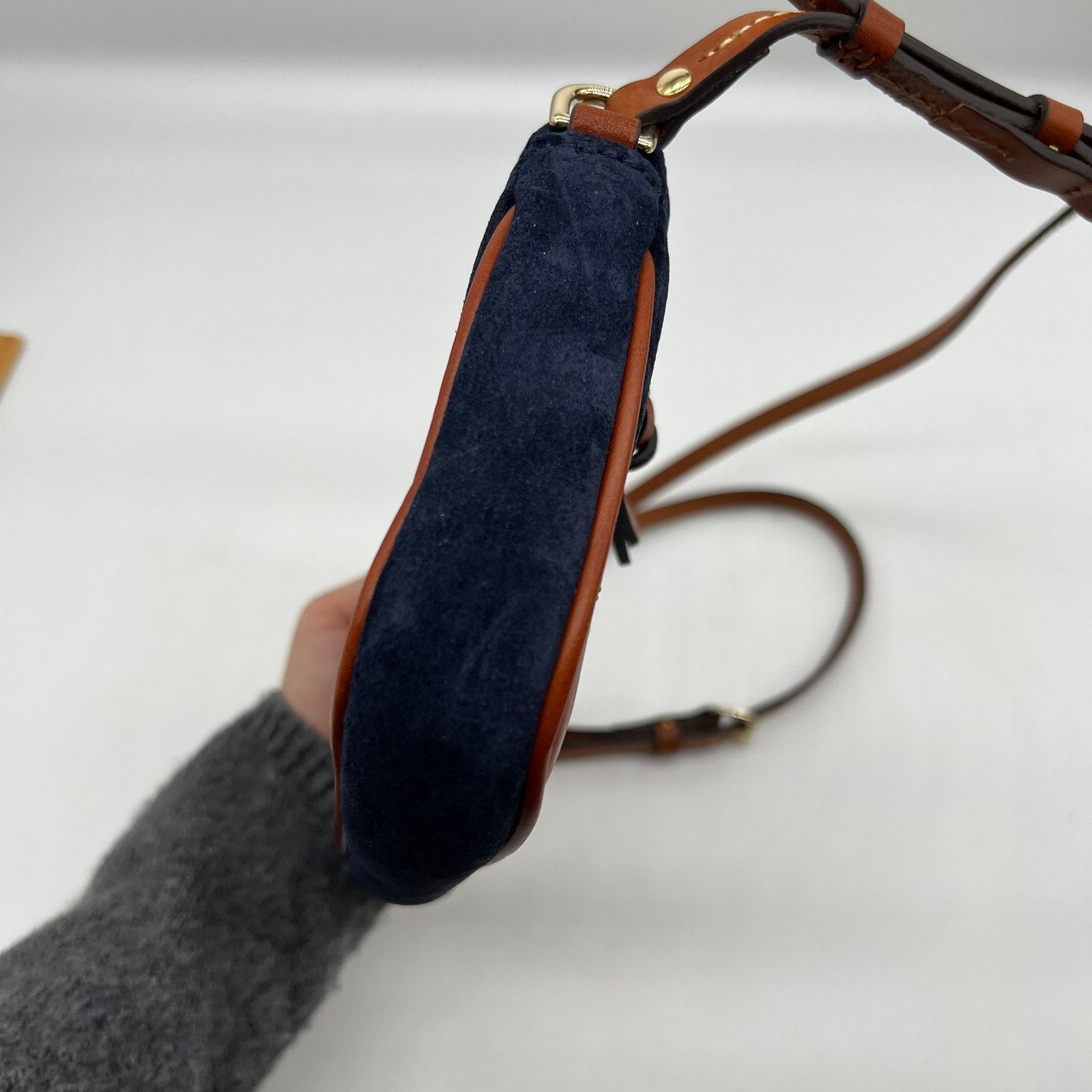 Dooney & Bourke Dooney & Bourke Suede Slim Crossbody Bags Navy Size ONE SIZE - 4 Thumbnail