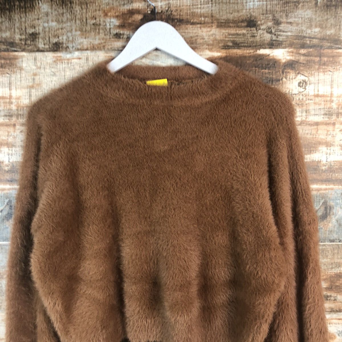 Japanese Brand DL Gorge Brown Mohair shaggy Knitwear #C313 Size S / US 4 / IT 40 - 5 Thumbnail
