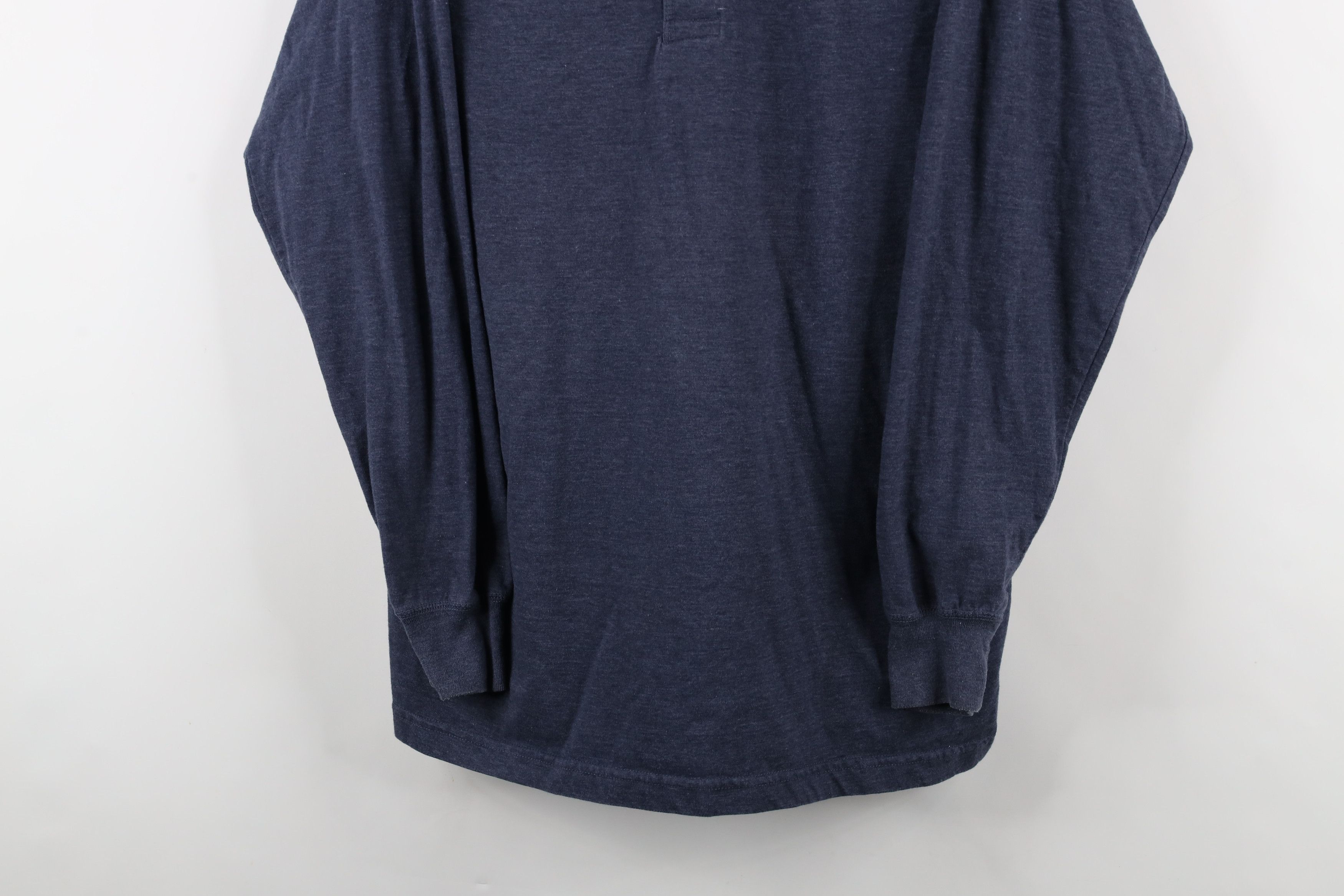 Vintage Vintage 90s Streetwear Knit Long Sleeve Henley T-Shirt Blue Size US XL / EU 56 / 4 - 3 Thumbnail