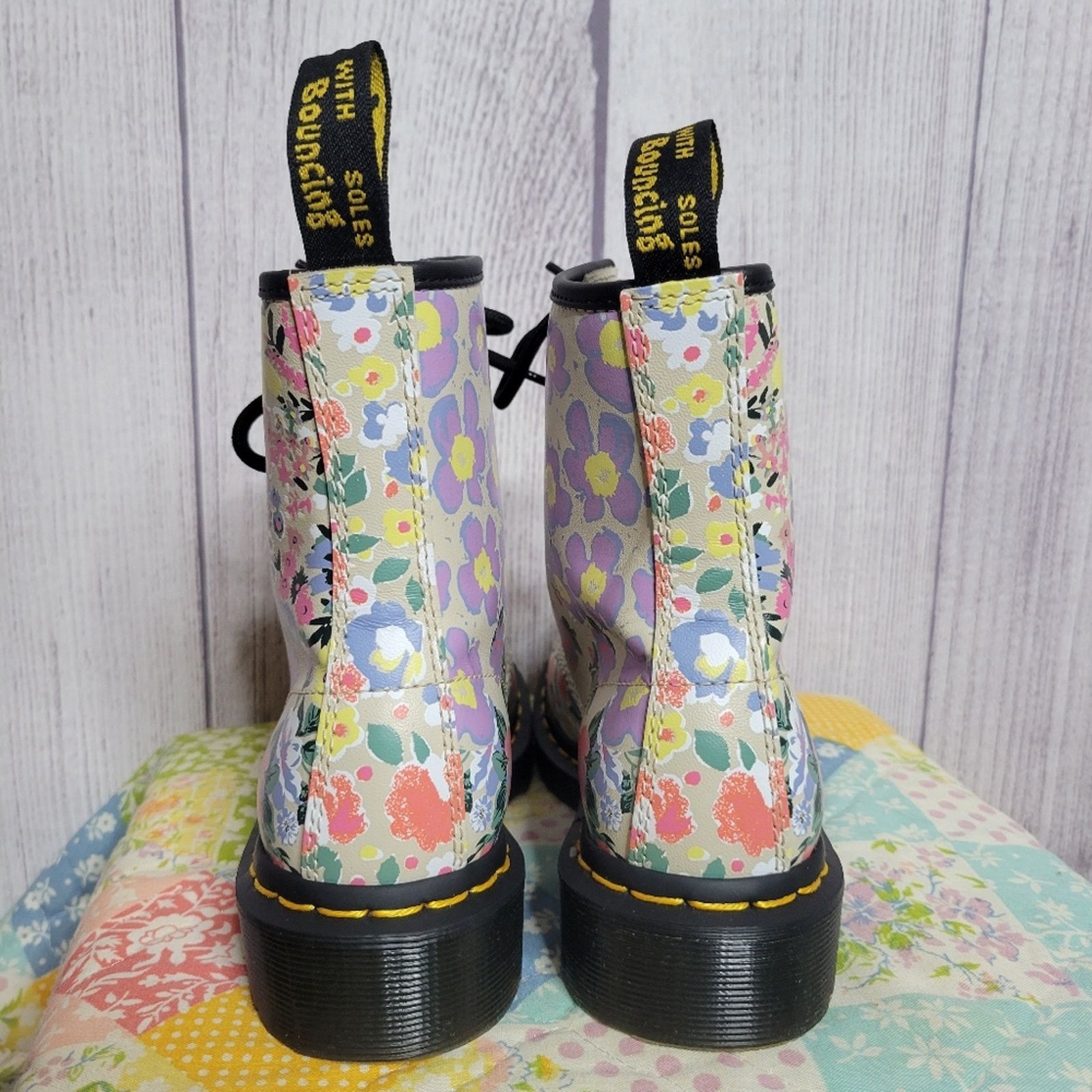 Dr. Martens Dr. Martens 1460 Floral Mash Up Lace Up Boots, size US 5 Size US 5 / IT 35 - 3 Thumbnail