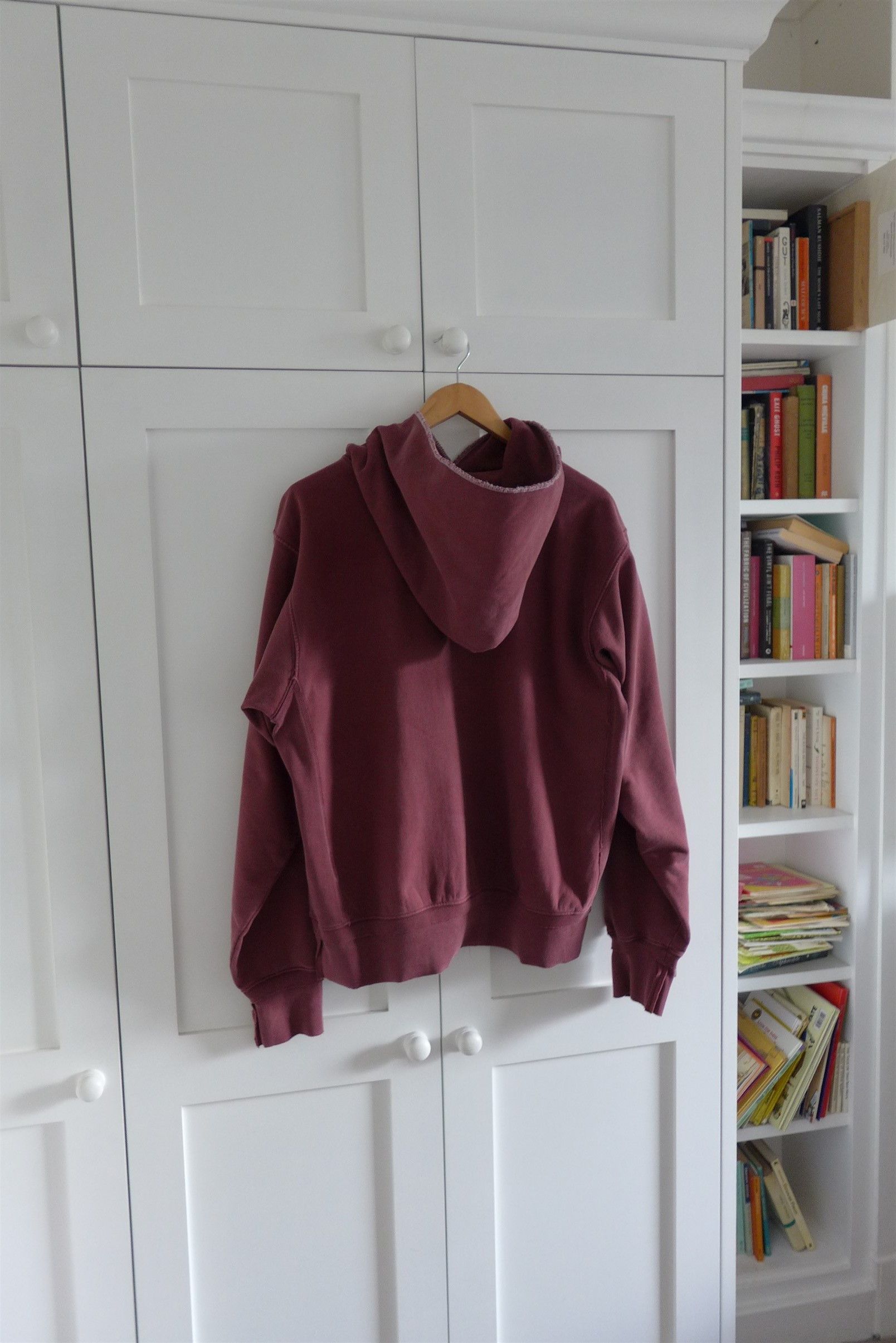 Maison Margiela Margiela Name Tag Hoodie - Washed Burgundy Cotton Size US L / EU 52-54 / 3 - 2 Thumbnail