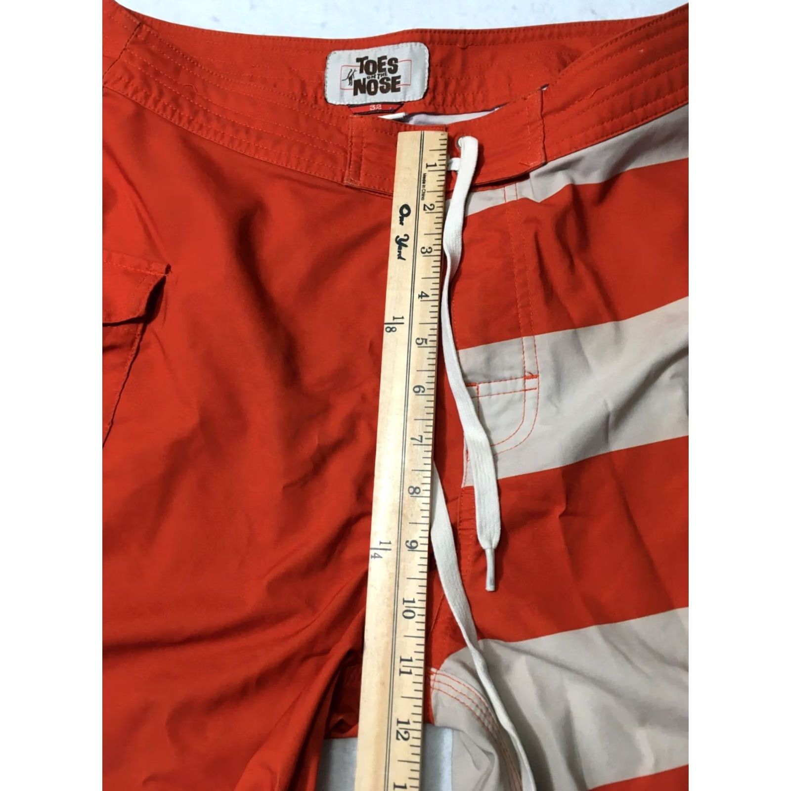 Swims Toes on the Nose Swim Shorts Orange Hawaiian Size 32 Nylon Mens Size US 32 / EU 48 - 4 Thumbnail