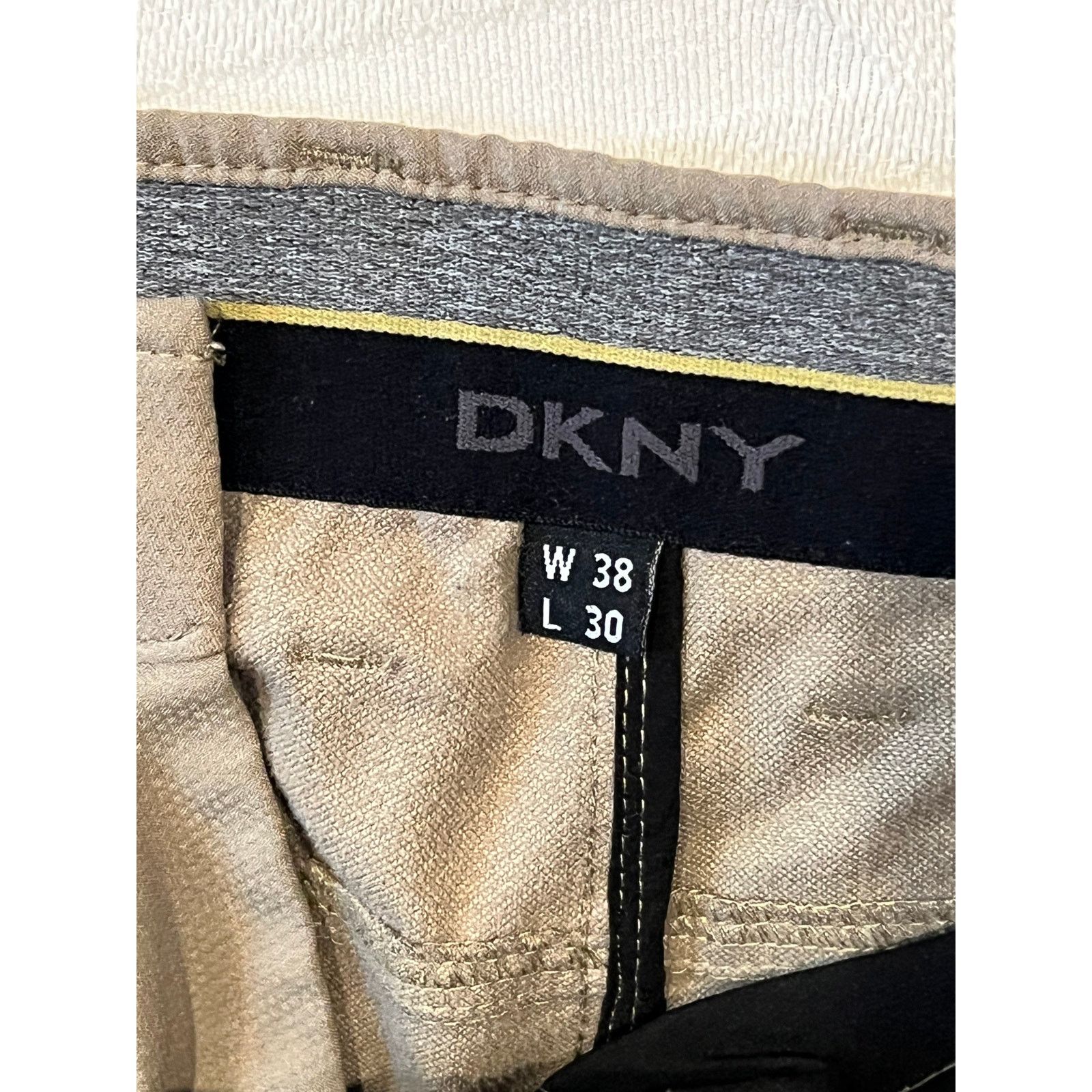 DKNY DKNY Poly Elastane Beige Dress Pants Mens 38x30 Size US 38 / EU 54 - 4 Thumbnail