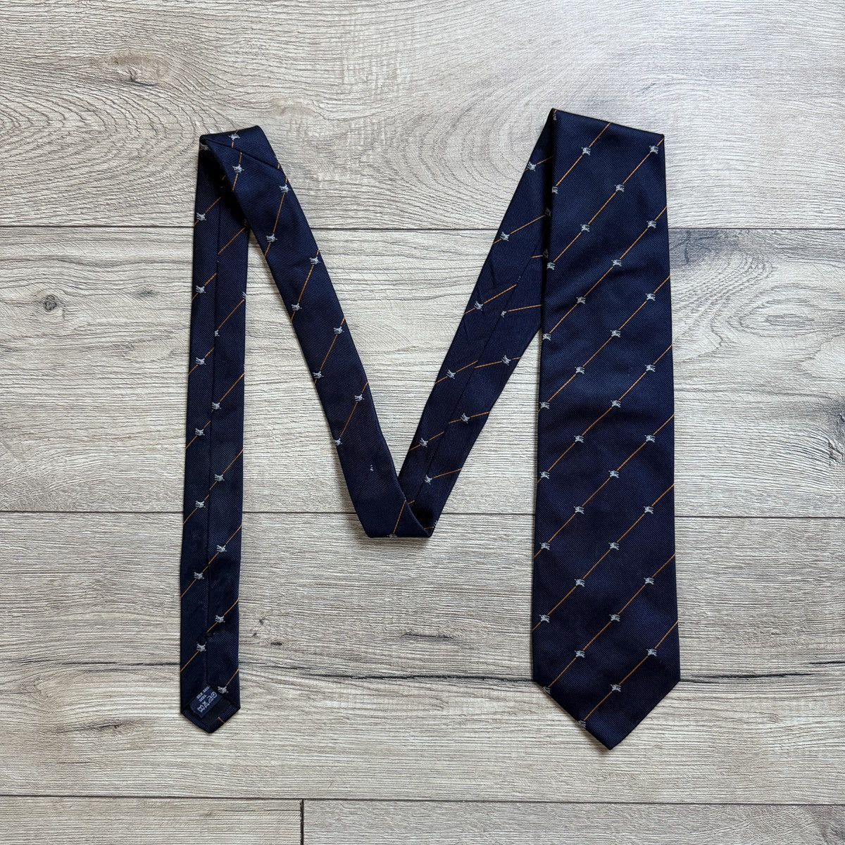 Burberry Vintage Burberry Silk Neck Ties Navy Nova Check Monogram Size ONE SIZE - 1 Thumbnail