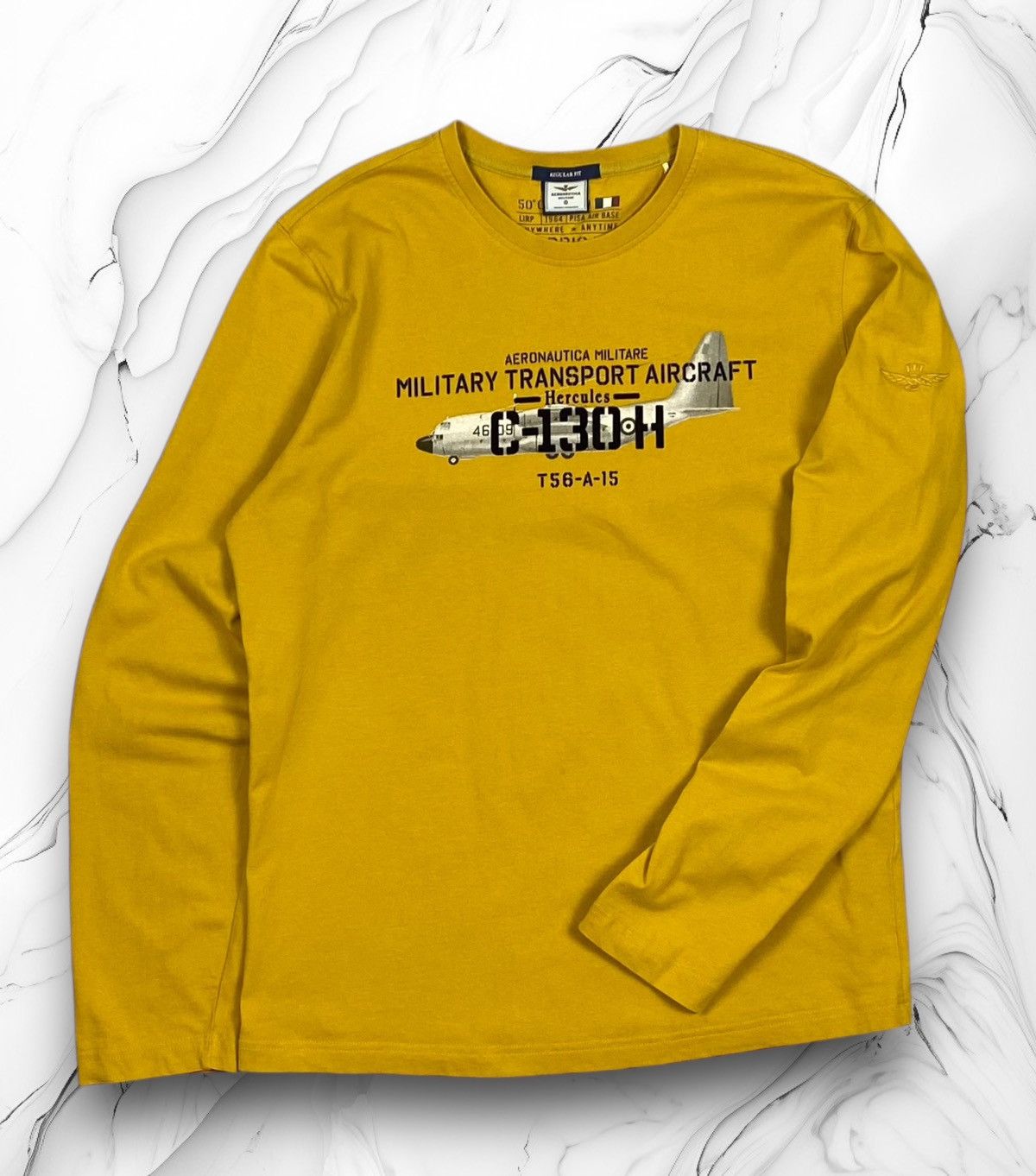 Aeronautica Militare Aeronautica Militare Aircraft Hercules Long Sleeve T Shirt Size US XL / EU 56 / 4 - 1 Thumbnail