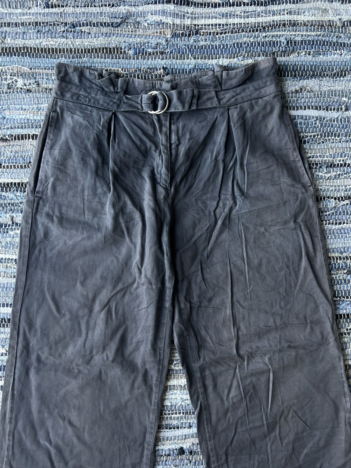 Maison Margiela 1990s Maison Margiela Light Weight Belt Strap Wide Leg Pants Size US 30 / EU 46 - 2 Thumbnail