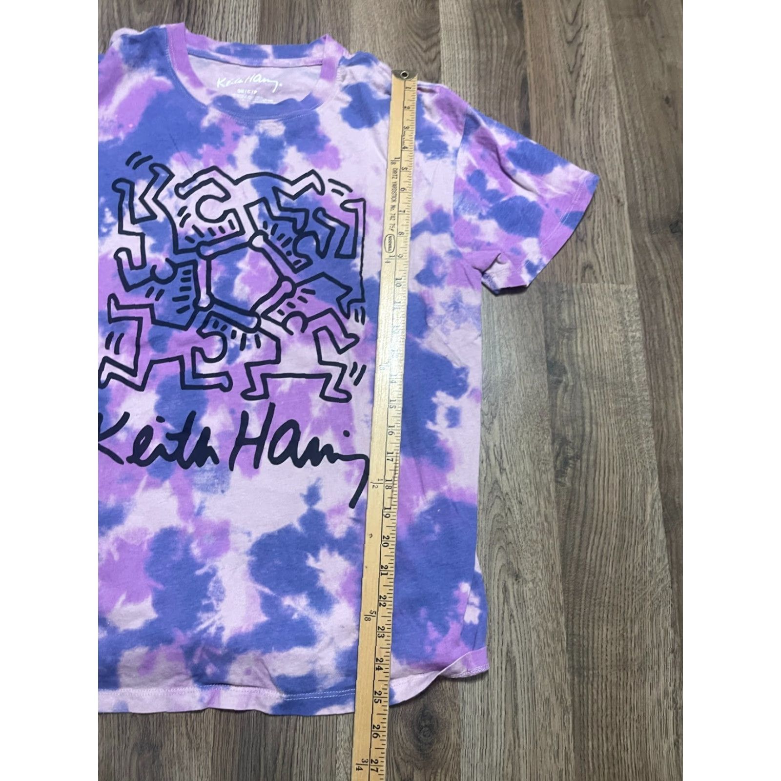 Pinko Keith Ham Shirt Women’s Size Small T-Shirt, Round Neck, Short Sleeve, Tie Dye, Purple Pink, Casual, Regular Fit, MY Size S / US 4 / IT 40 - 7 Thumbnail