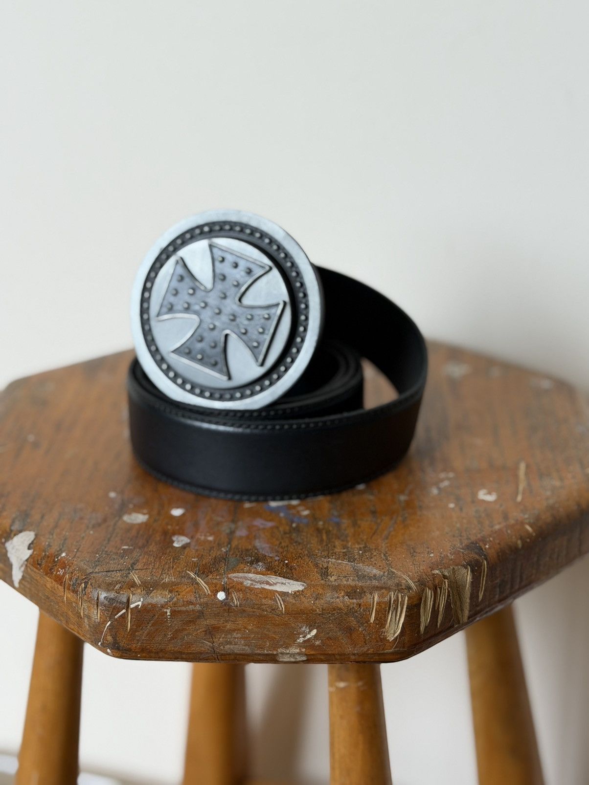 Japanese Brand VTG Choppers Streetwear Metal Logo Leather Y2K opium belt Size ONE SIZE - 2 Thumbnail