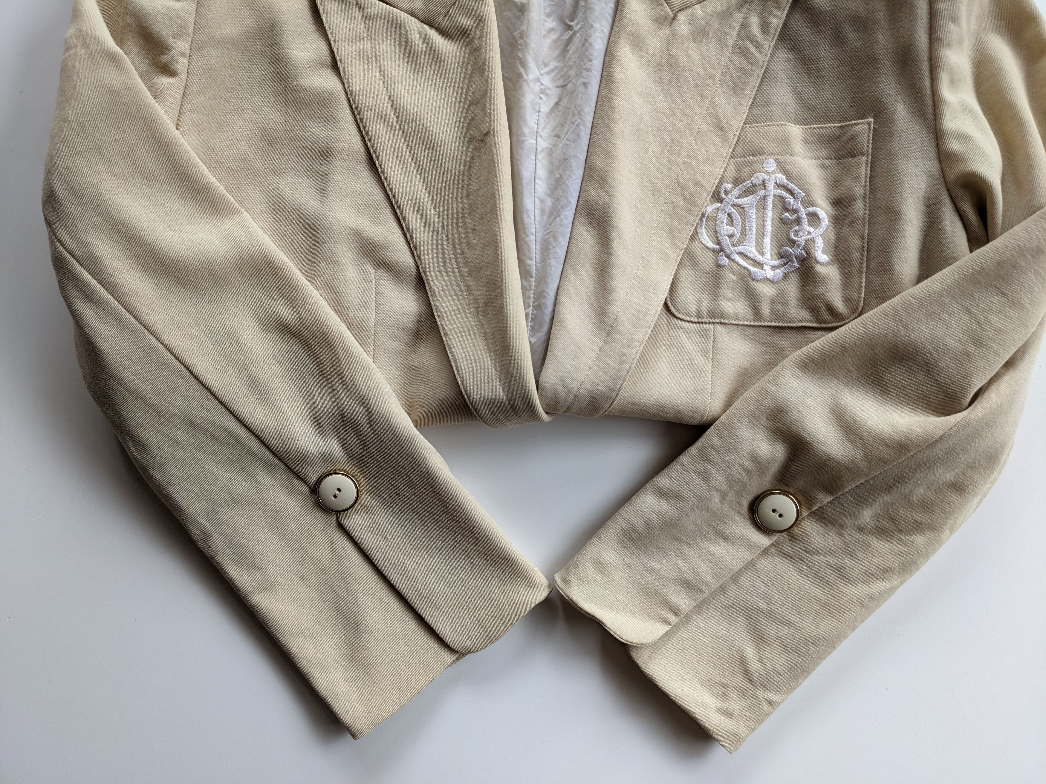 Christian Dior Monsieur × Dior Vintage bullion jacquard beige blazer Size M / US 6-8 / IT 42-44 - 9 Thumbnail