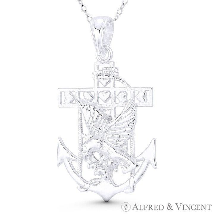Other Ship's Anchor Eagle & Helm / Wheel Mariners Charm Pendant Size ONE SIZE - 1 Preview