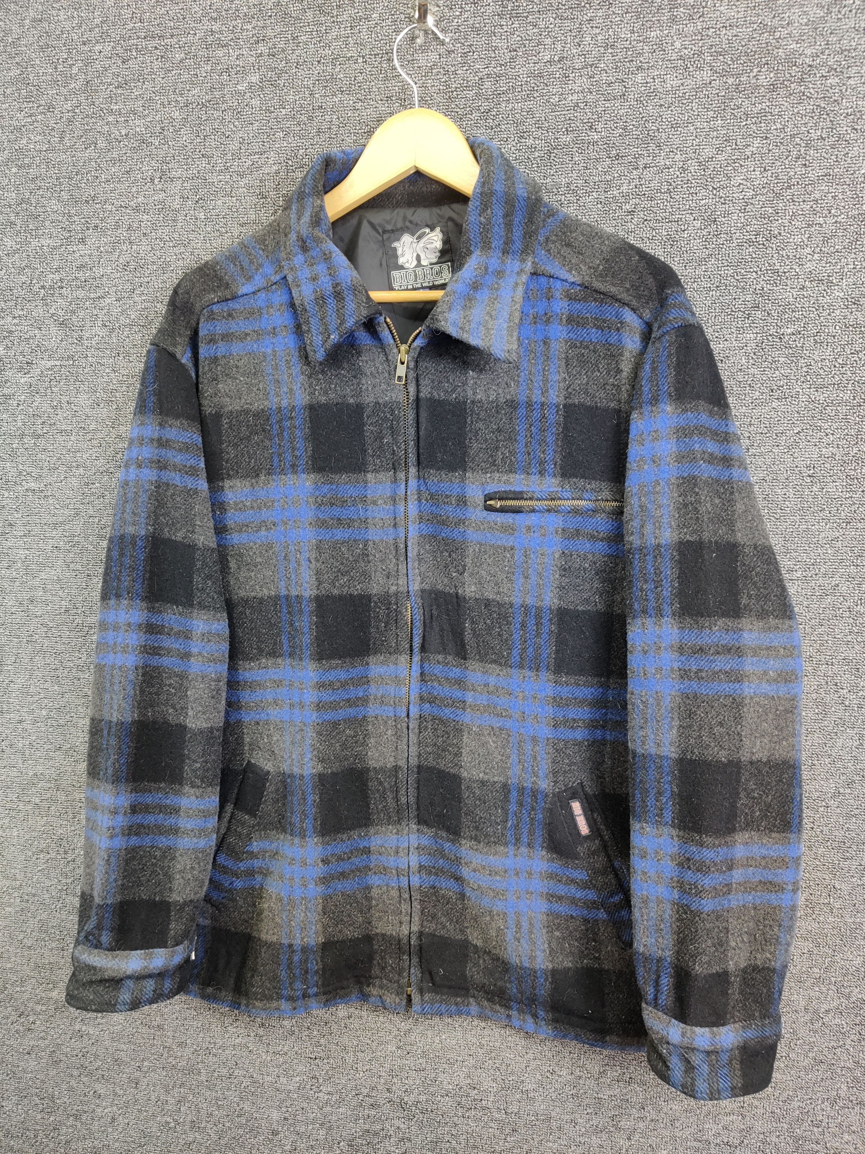 Japanese Brand Vintage Big Bros Wool Plaid Flannel Jacket Size US L / EU 52-54 / 3 - 2 Thumbnail