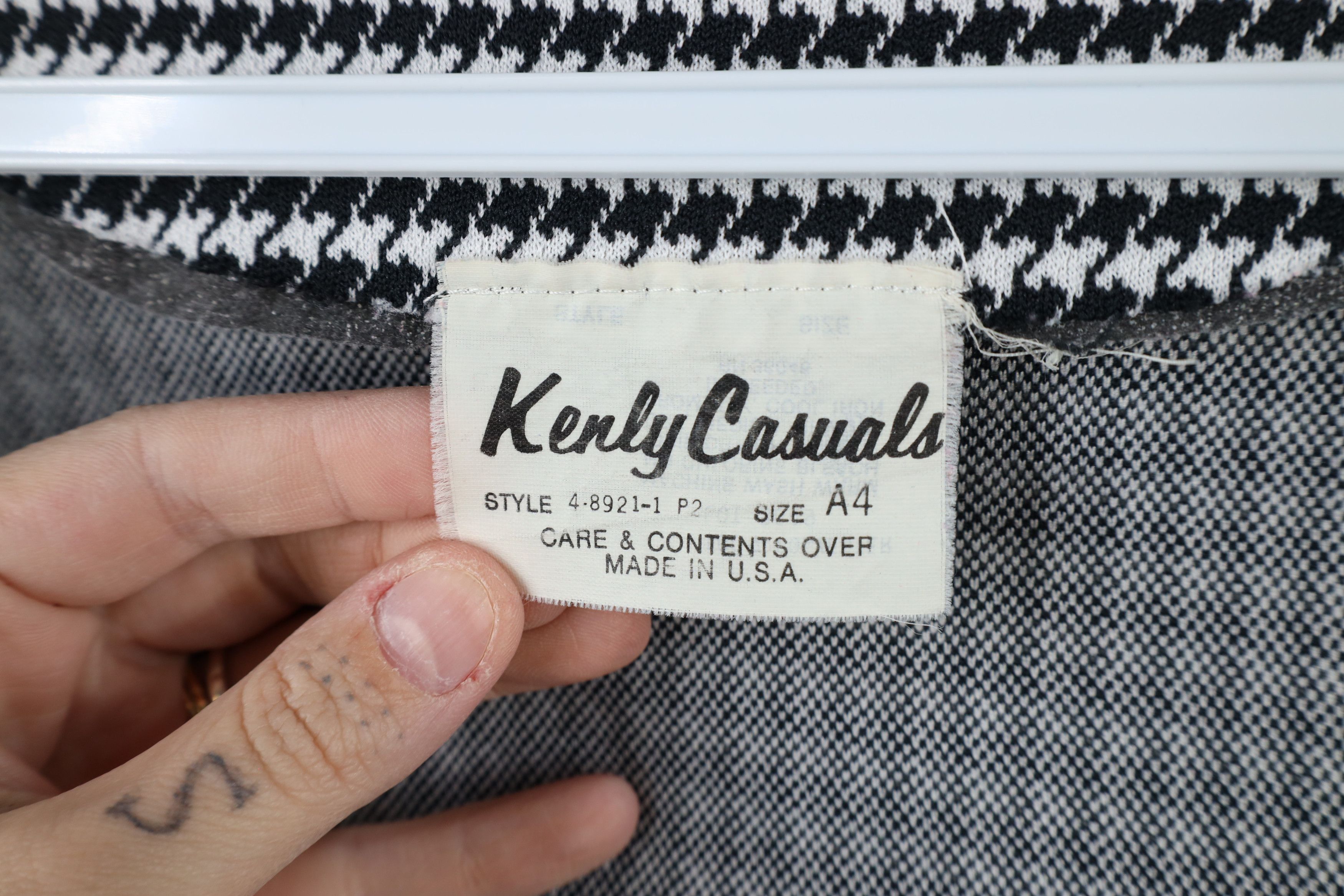 Vintage Vintage 60s Streetwear Houndstooth Knit Blazer Jacket USA Size S / US 4 / IT 40 - 8 Thumbnail