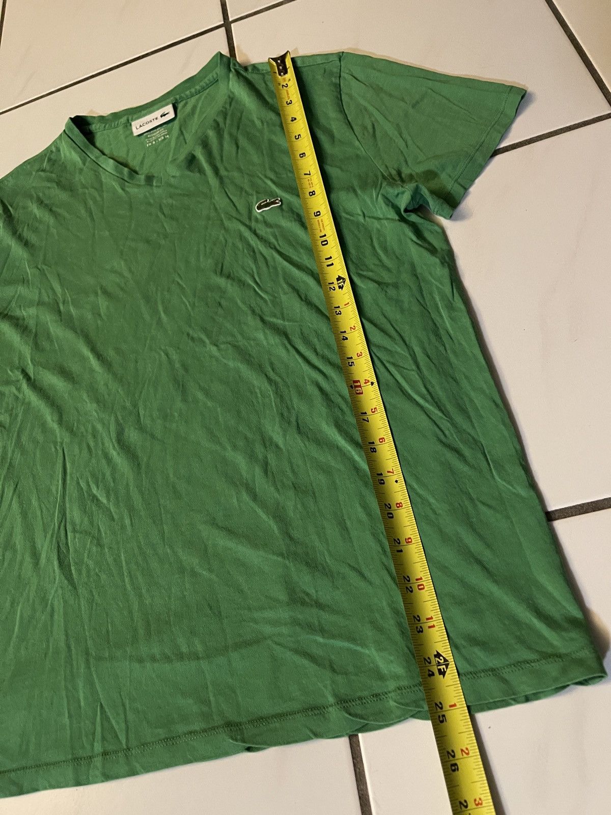 Lacoste Lacoste Men T-Shirt Green Medium Crocodile Logo V Neck Tee Size US M / EU 48-50 / 2 - 4 Thumbnail