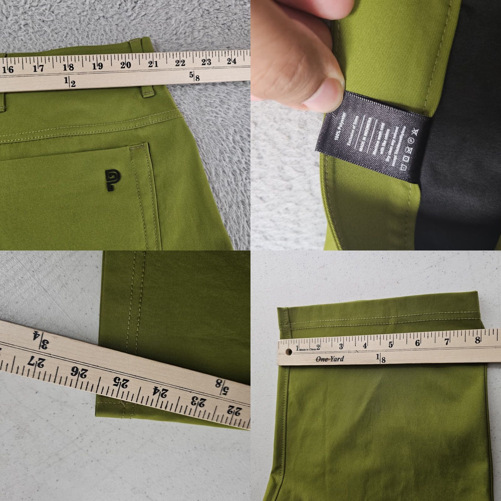 Vintage Public Rec Pants Men 42x26 Green Stretch Performance Chino Casual Travel Everyday Workwear Size US 42 / EU 58 - 8 Thumbnail