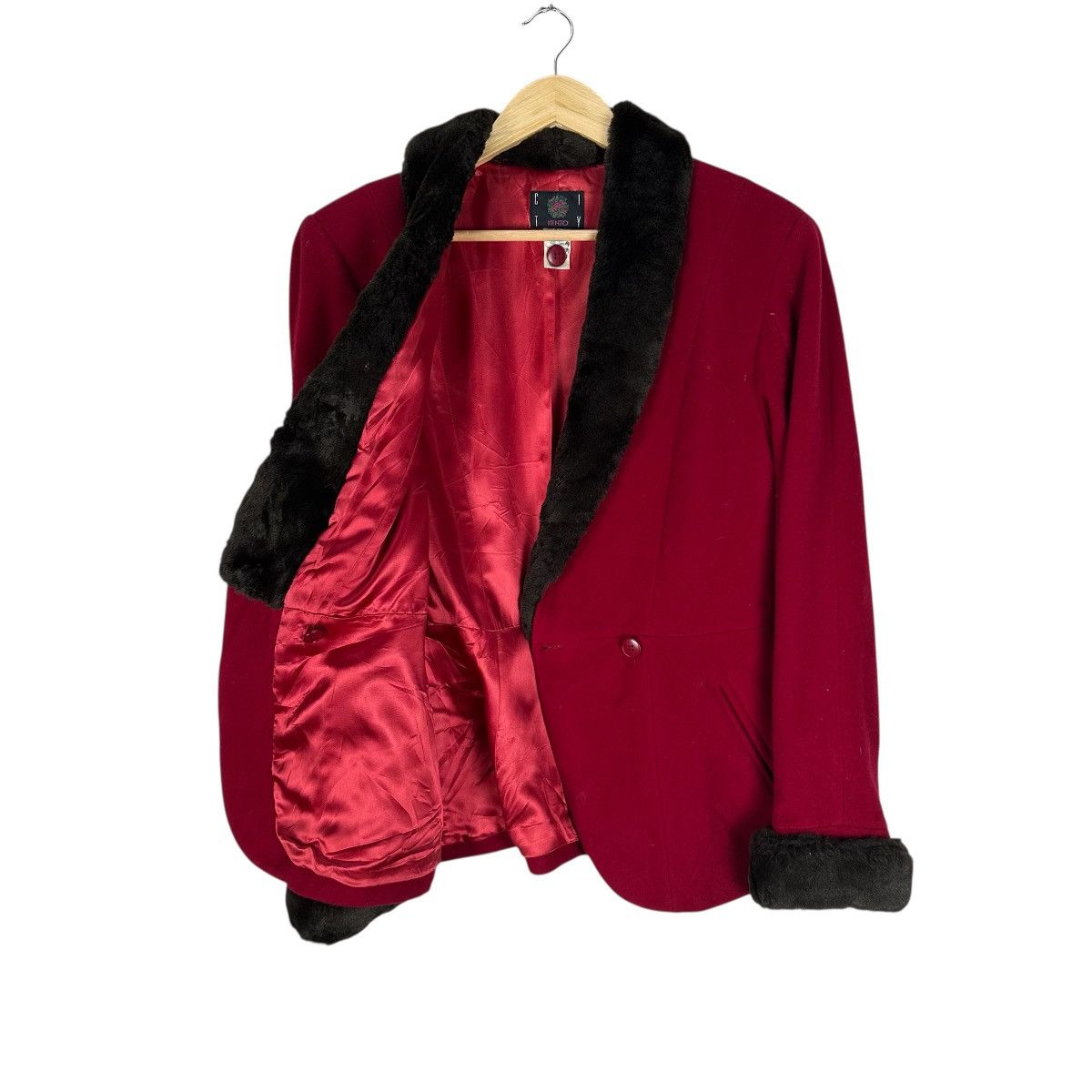 Kenzo KENZO FRANCE FUR COLLAR WOOL JACKET Size S / US 4 / IT 40 - 6 Thumbnail