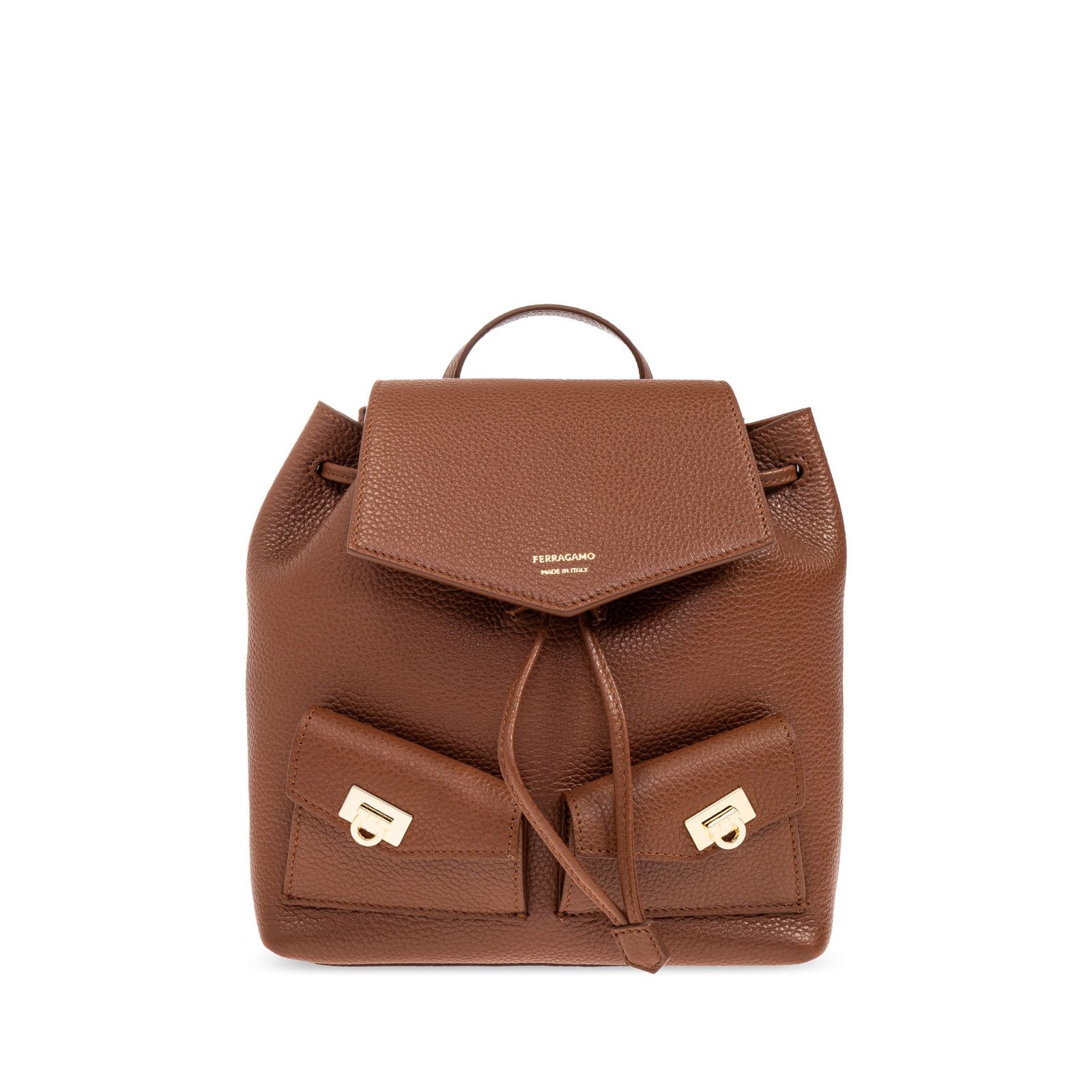 Salvatore Ferragamo FERRAGAMO Multipocket Mini $1250 Cognac Backpack New & Authe Size ONE SIZE - 1 Thumbnail