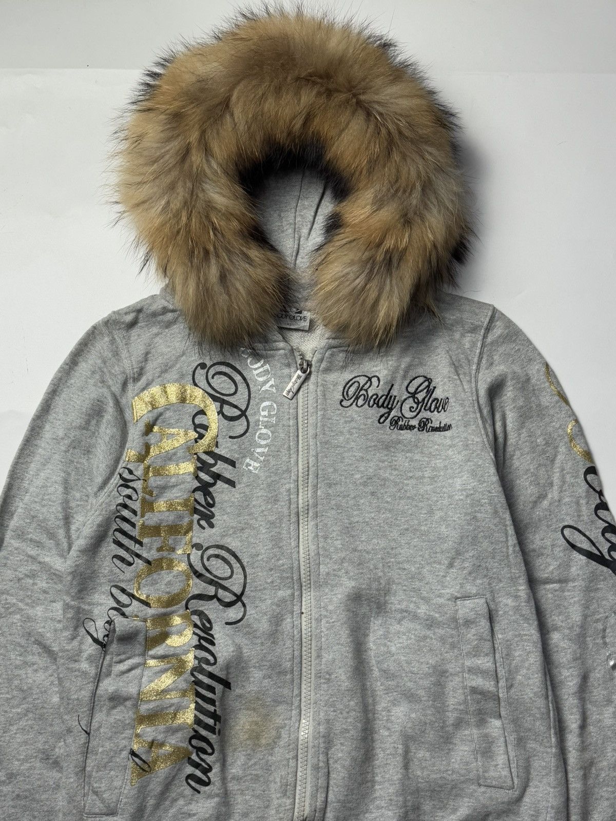 Hysteric Glamour × Japanese Brand × Le Grande Bleu (L.G.B.) Fur Hoodie Poem Body Glove Small Fits Size US S / EU 44-46 / 1 - 3 Thumbnail