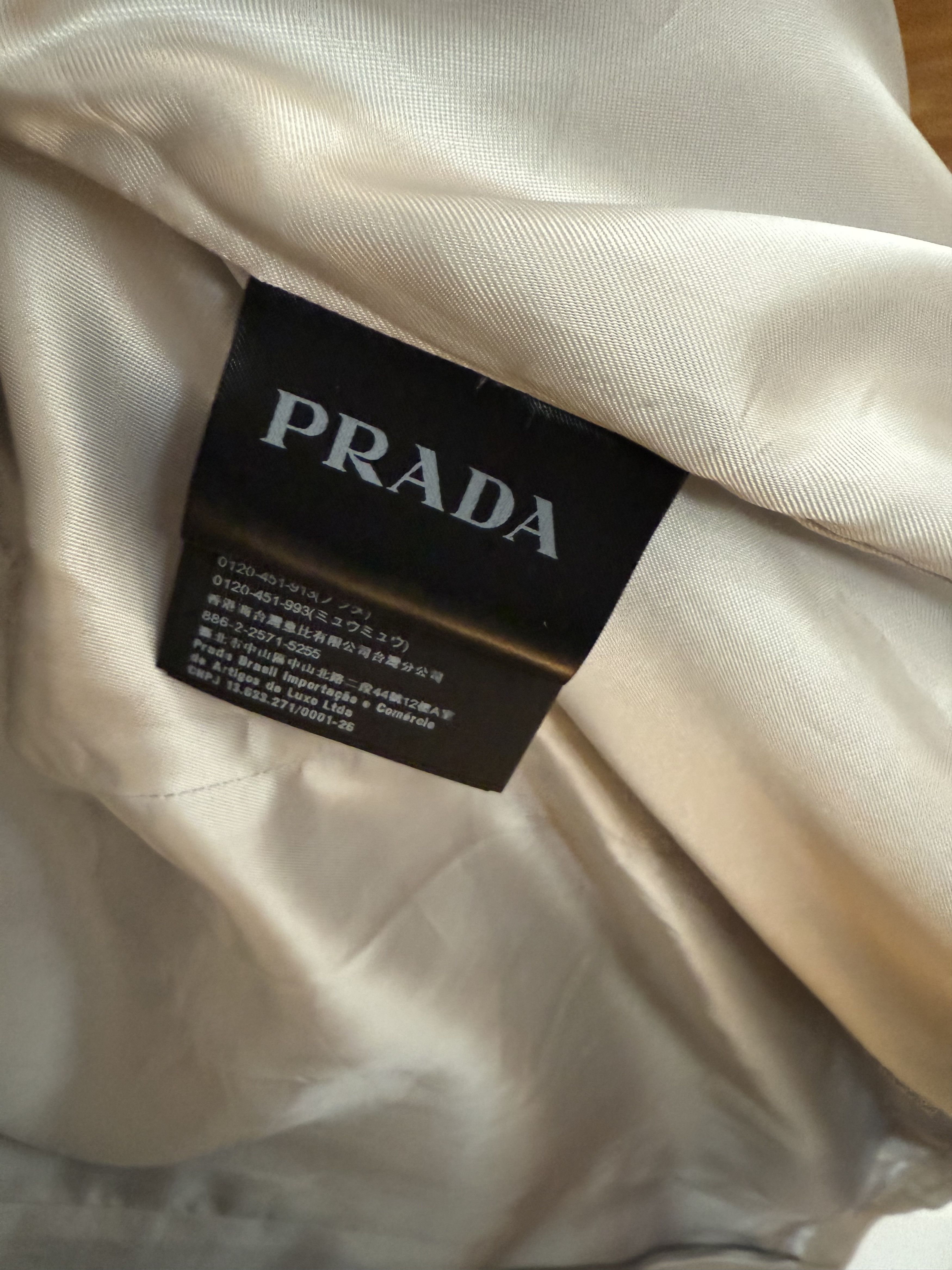 Prada Prada Leather Shirt Jacket in cream Size US S / EU 44-46 / 1 - 7 Thumbnail