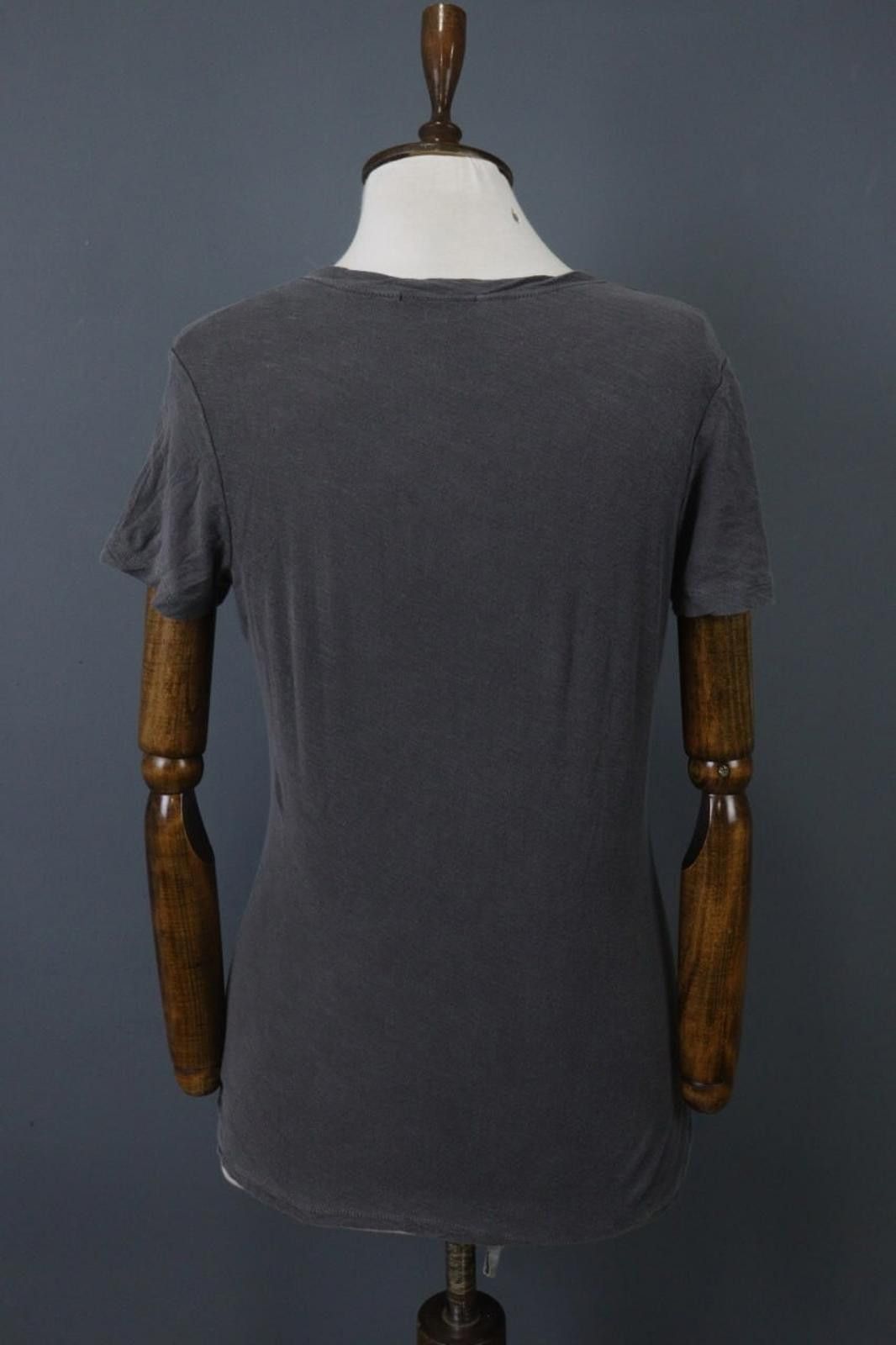 James Perse James Perse Gray Cotton V-Neck Pullover Blouse Top Size 4 Size S / US 4 / IT 40 - 9 Thumbnail