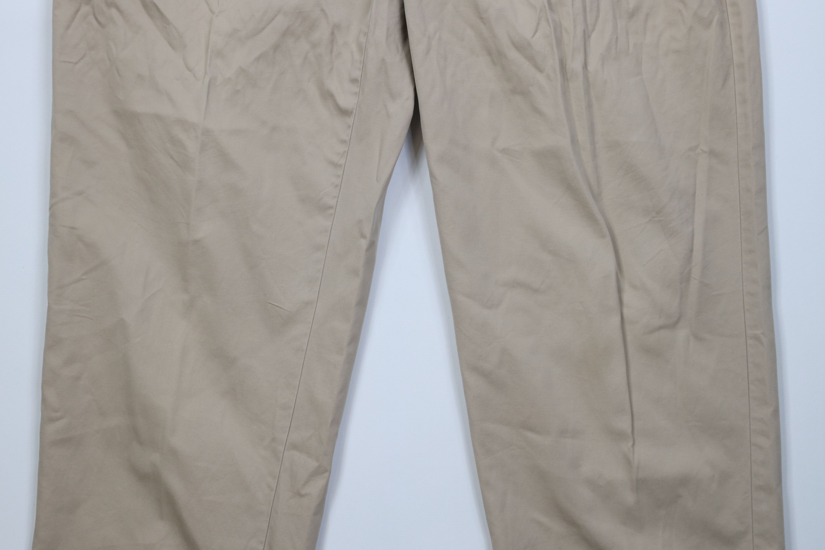 Polo Ralph Lauren Vintage 90s Ralph Lauren Wide Leg Chino Pants Beige Cotton Size US 38 / EU 54 - 3 Thumbnail