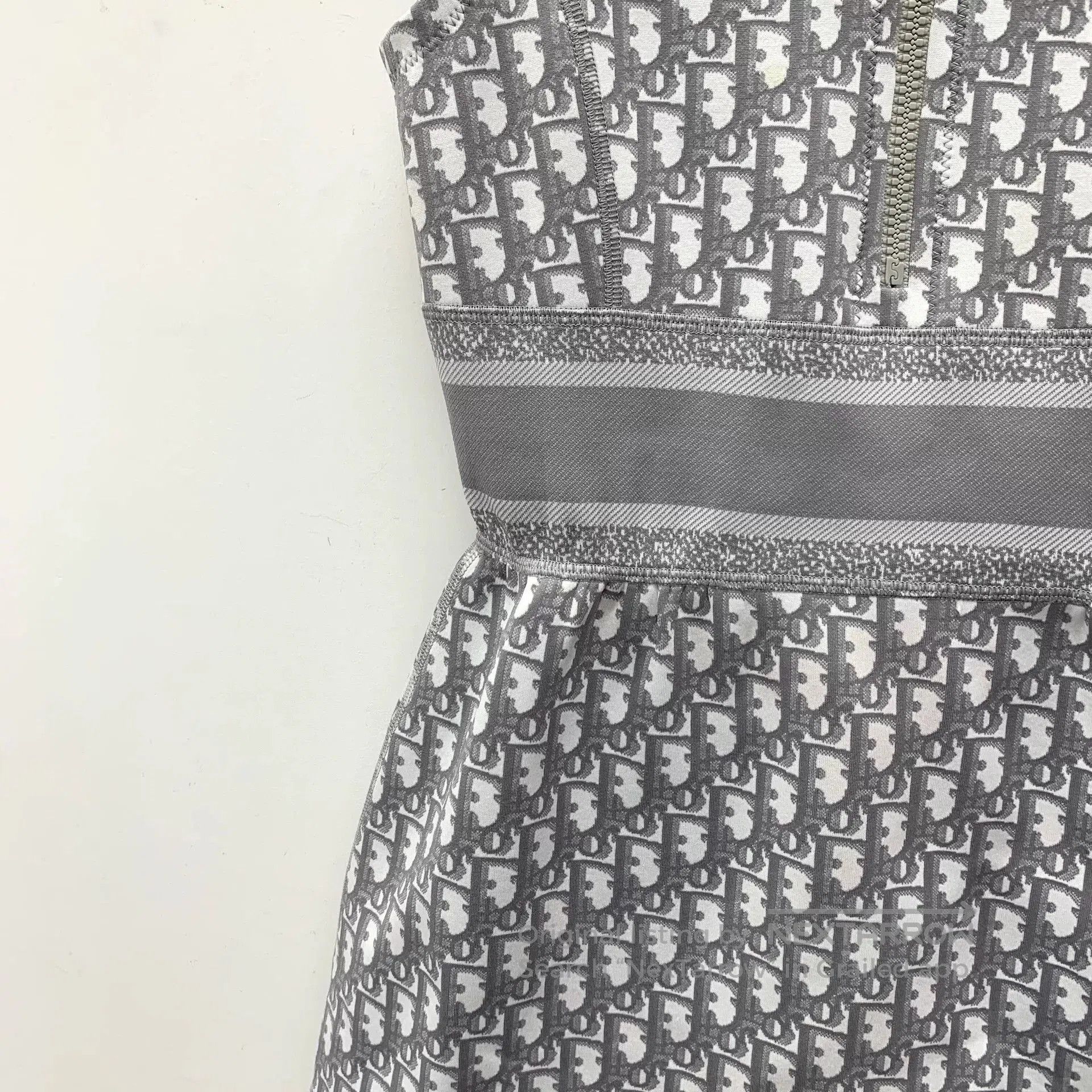 Dior gray logo sleeveless half-zip dress. Size M / US 6-8 / IT 42-44 - 4 Thumbnail