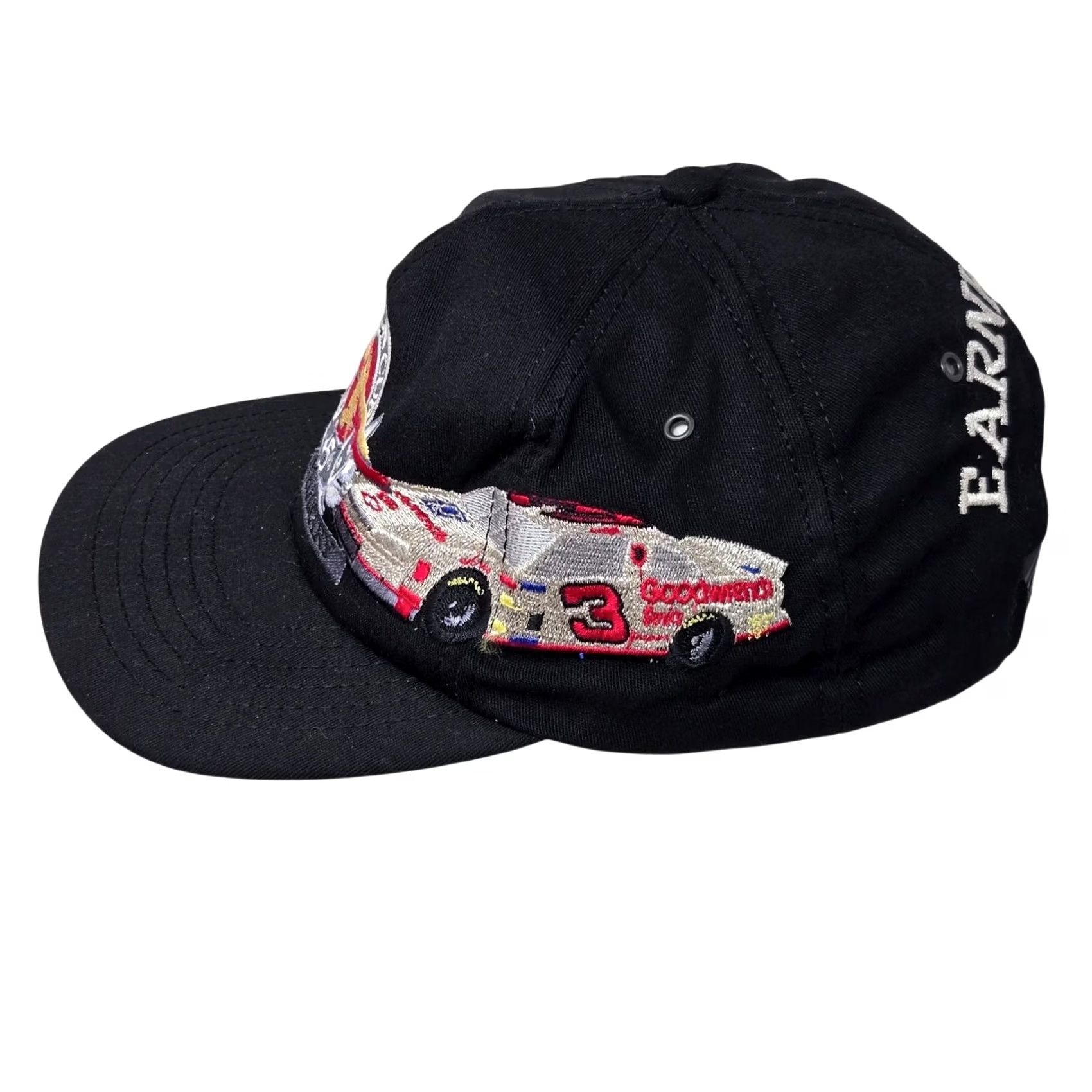 Vintage VINTAGE Dale Earnhardt 90s Winston Cup Champion Black SnapBack Hat USA Made Men One Size Hats Size ONE SIZE - 3 Thumbnail