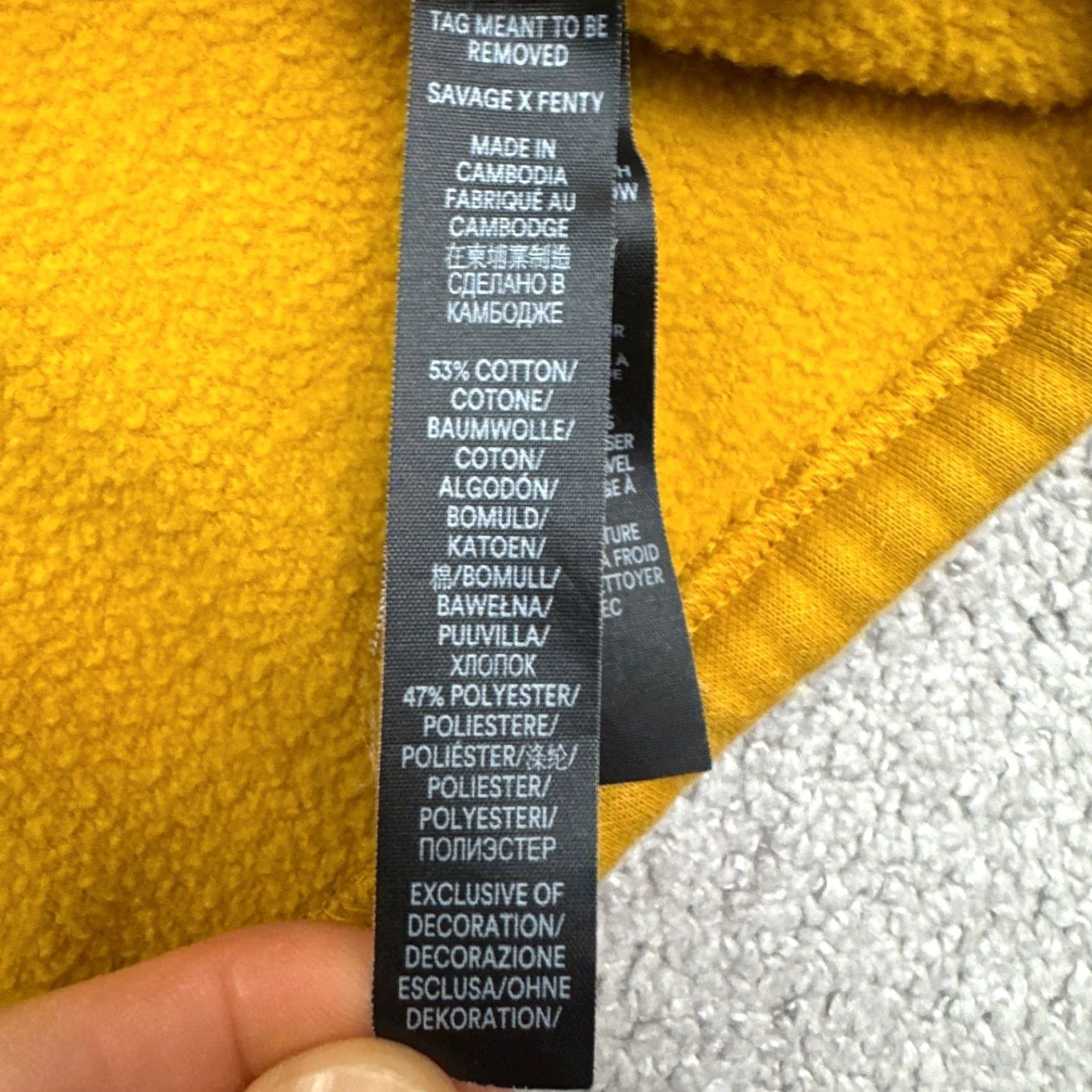 Vintage Savage x Fenty Pullover Hoodie Sweatshirt Women 2XL Mustard Raglan Fleece Casual Size XXL / US 16-18 / IT 52-54 - 5 Thumbnail