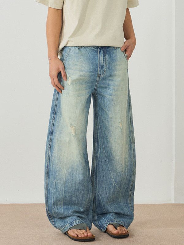 Vintage American high street men's loose-fitting ripped jeans Size US 32 / EU 48 - 3 Thumbnail