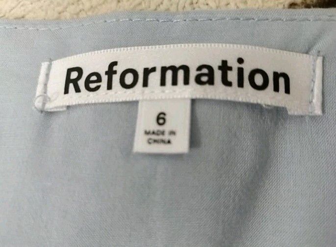 Reformation NWT Reformation Kamrynl Smocked Button Front Midi Dress Sz 6 Size M / US 6-8 / IT 42-44 - 6 Thumbnail