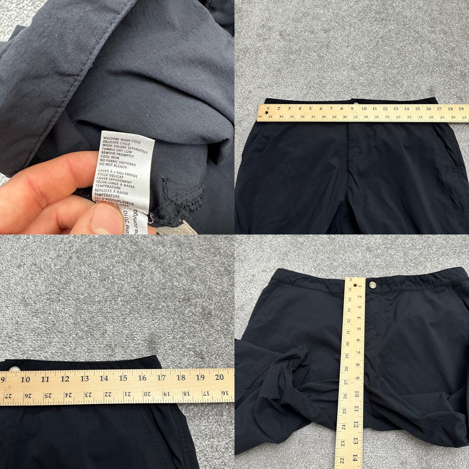 Royal Robbins VINTAGE NO — Royal Robbins Cropped Pants Womens 12 Black Straight Active Outdoor Hiking 34x18 Size 34" / US 12 / IT 48 - 8 Thumbnail