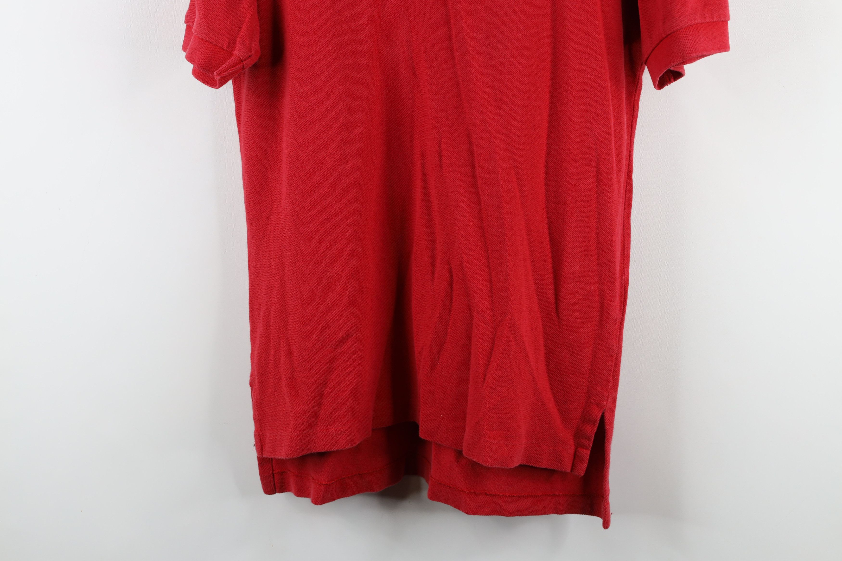 Ralph Lauren × Vintage Vintage 90s Ralph Lauren Pique Cotton Knit Polo Shirt Red Size US S / EU 44-46 / 1 - 3 Thumbnail