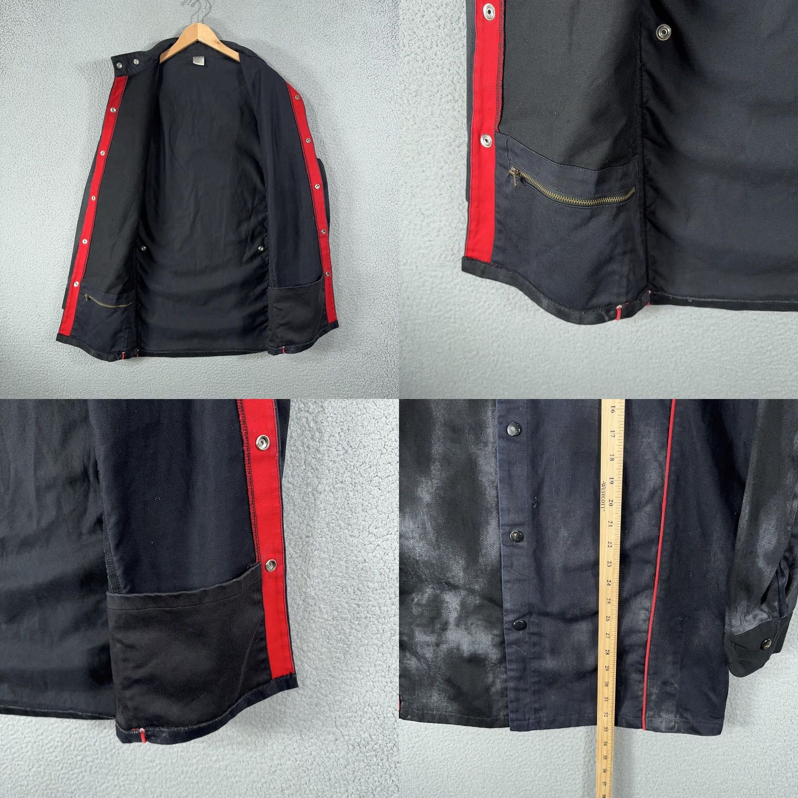 Vintage VINTAGE Snap-on FR Welding Jacket 2XL Skull Graphic Workwear Biker Shirt/Coat Mens Black Zip Pockets Distressed Canvas Leather look Size US XXL / EU 58 / 5 - 10 Thumbnail