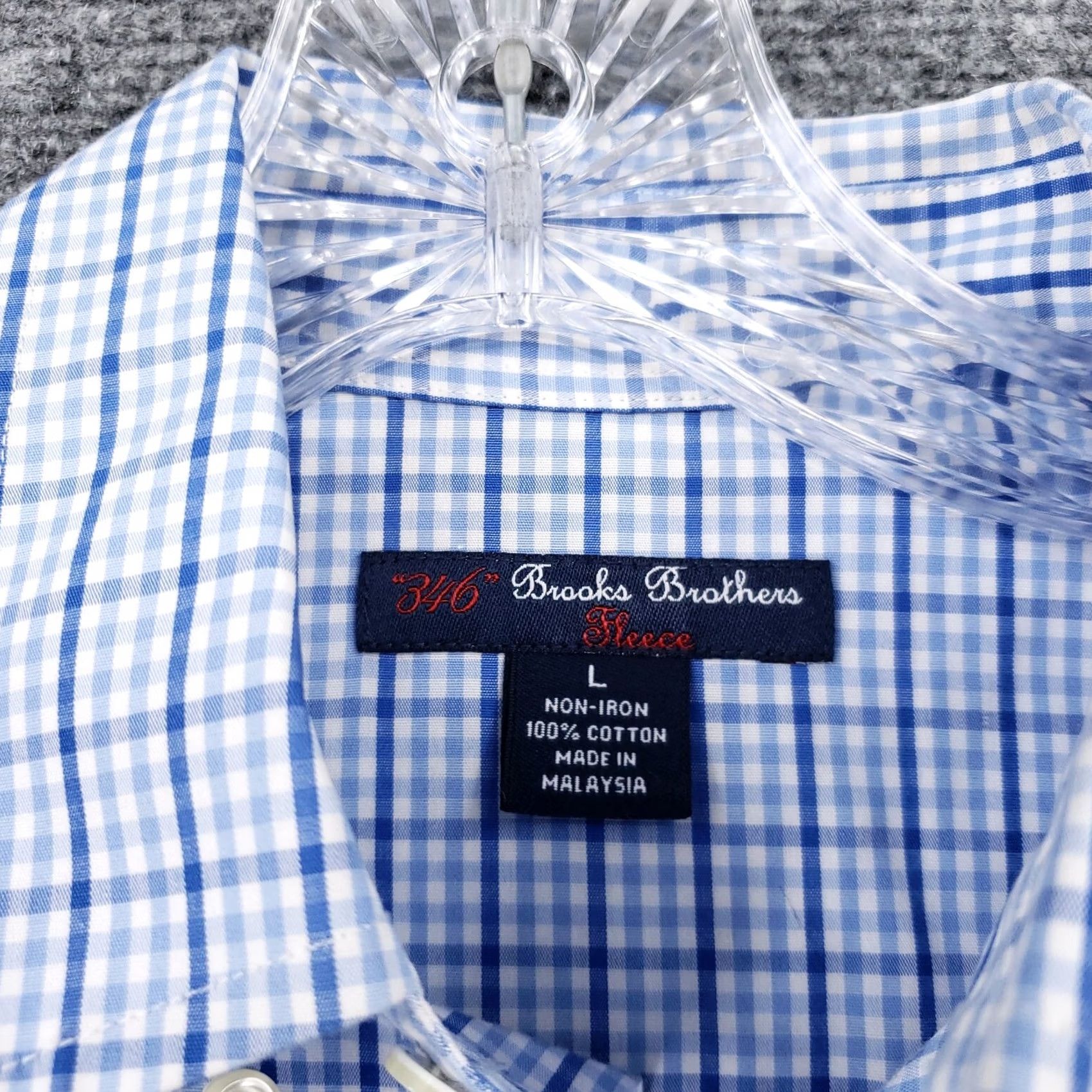 Brooks Brothers Brooks Brothers 346 Button Down Shirt Men Large Blue Fleece Non Iron Long Sleeve Plaid Size US L / EU 52-54 / 3 - 7 Thumbnail
