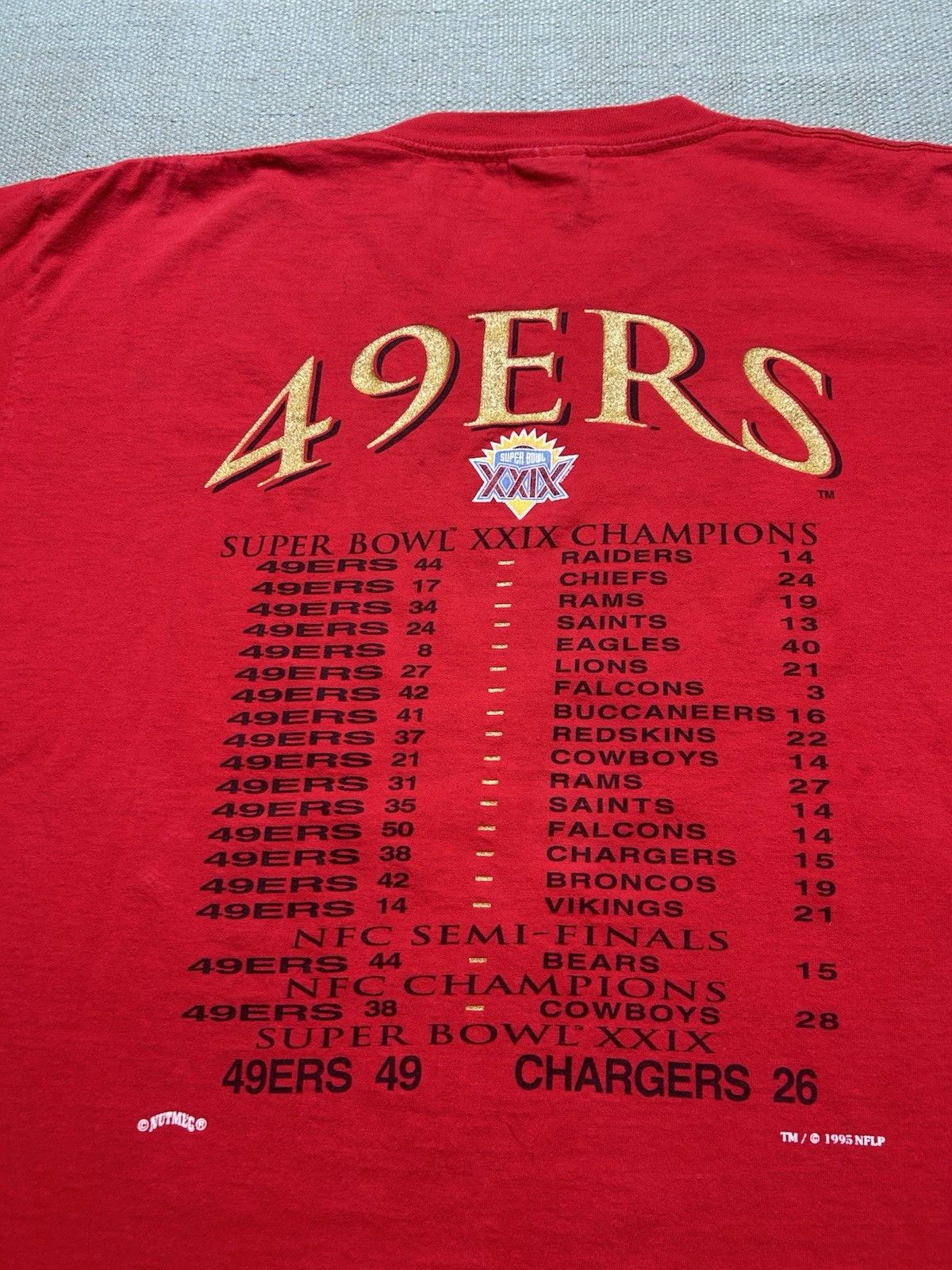 Vintage Vintage 90s t shirt San Francisco 49ers Super Bowl champs XL Size US XL / EU 56 / 4 - 11 Thumbnail