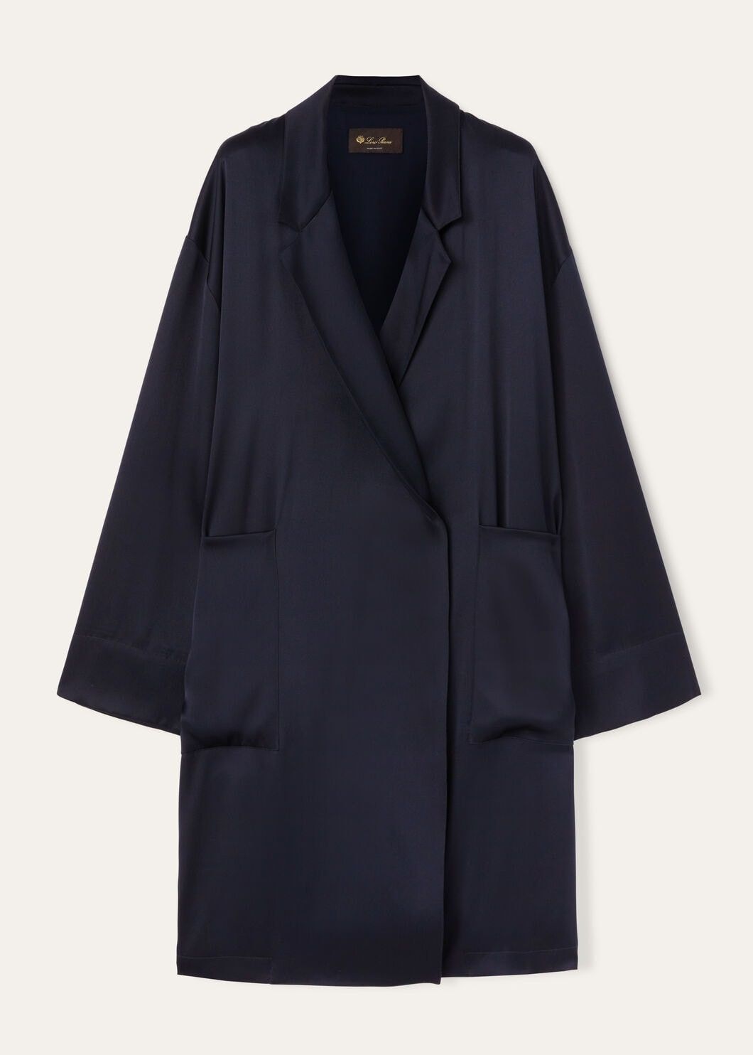 Loro Piana o1w1db10825 FAO3383 Tiziana Coat in Navy Blue Size M / US 6-8 / IT 42-44 - 1 Thumbnail