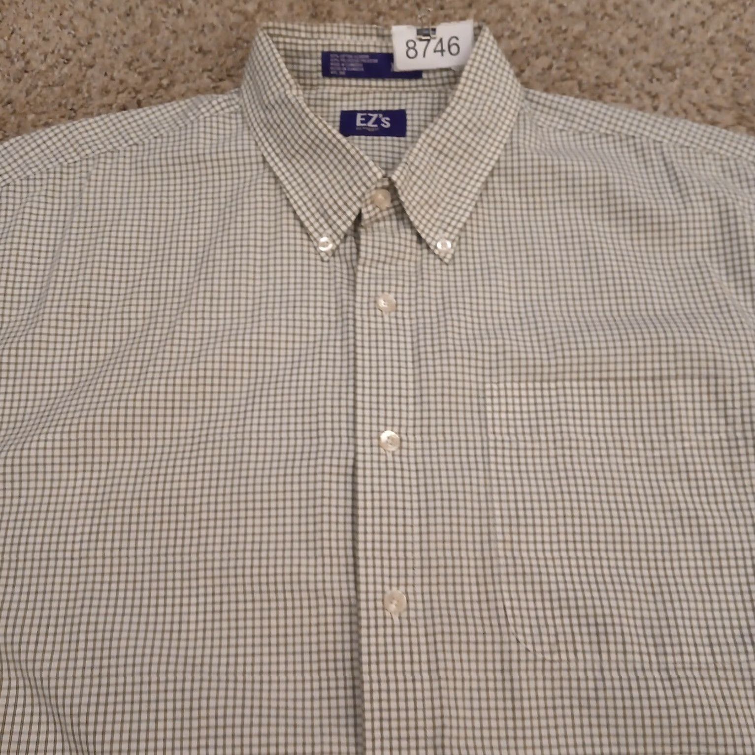 Haggar Haggar Shirt Mens XL Green Plaid Short Sleeve Button-Down Cotton Blend Size US XL / EU 56 / 4 - 3 Thumbnail