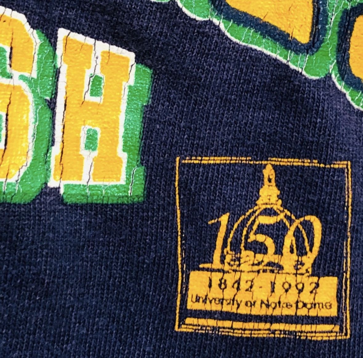 NCAA × Vintage Vintage 1992 Notre Dame Irish Team Edition Apparel Large Tee Size US L / EU 52-54 / 3 - 5 Thumbnail