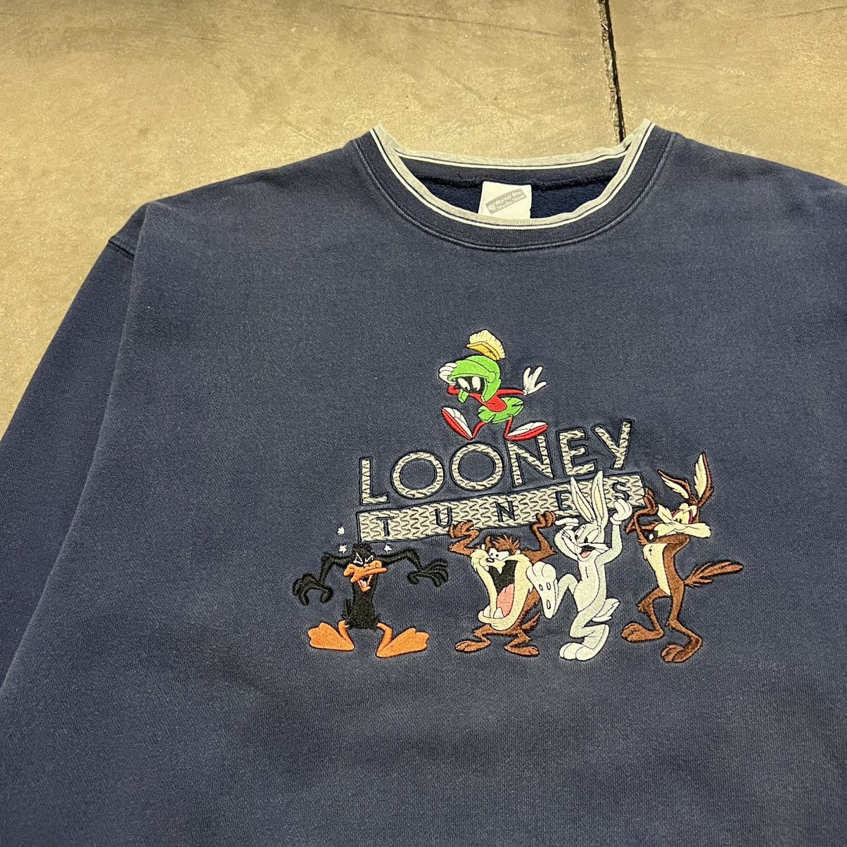 Warner Bros Vintage Looney Tunes Warner Bro Crewneck Sweatshirt Faded Size US L / EU 52-54 / 3 - 3 Thumbnail