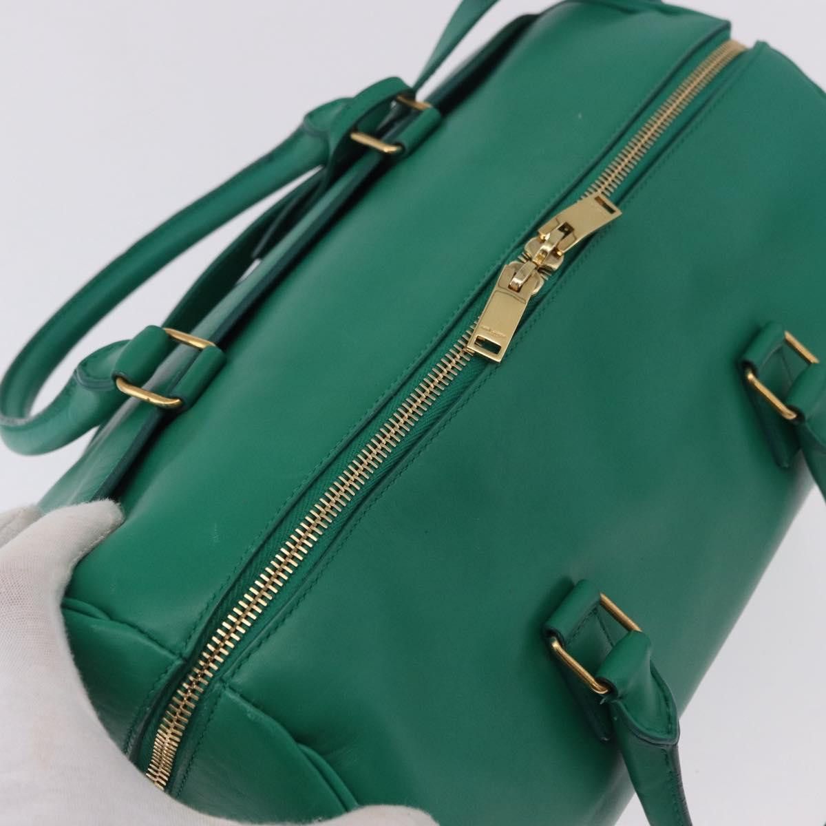 Saint Laurent Paris SAINT LAURENT Classic Duffle Bag Leather 2way Green Gold Size ONE SIZE - 14 Thumbnail