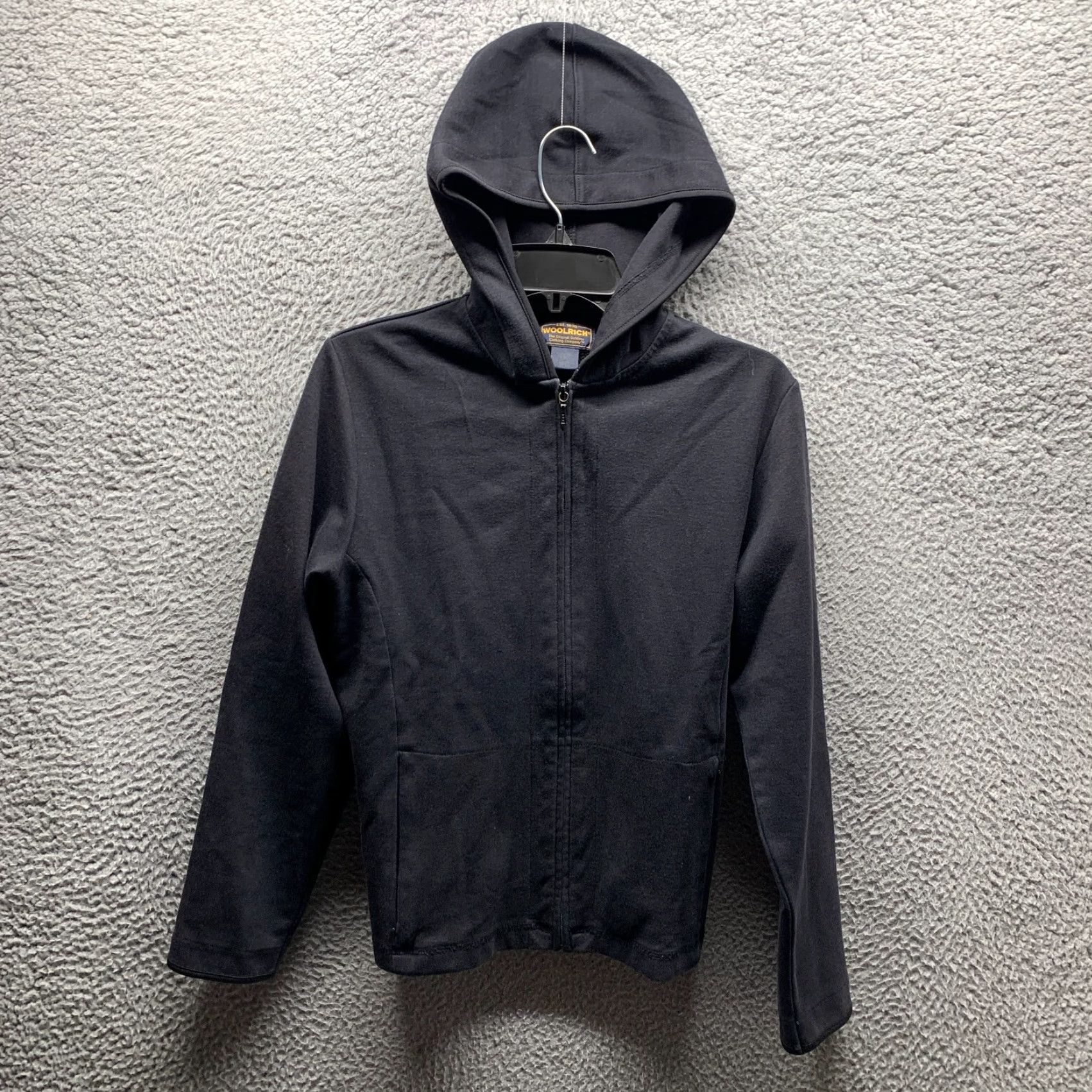 Vintage VINTAGE Woolrich Hoodie Womens Small Black Fleece Zip Up 90s Womens Size S / US 4 / IT 40 - 2 Thumbnail