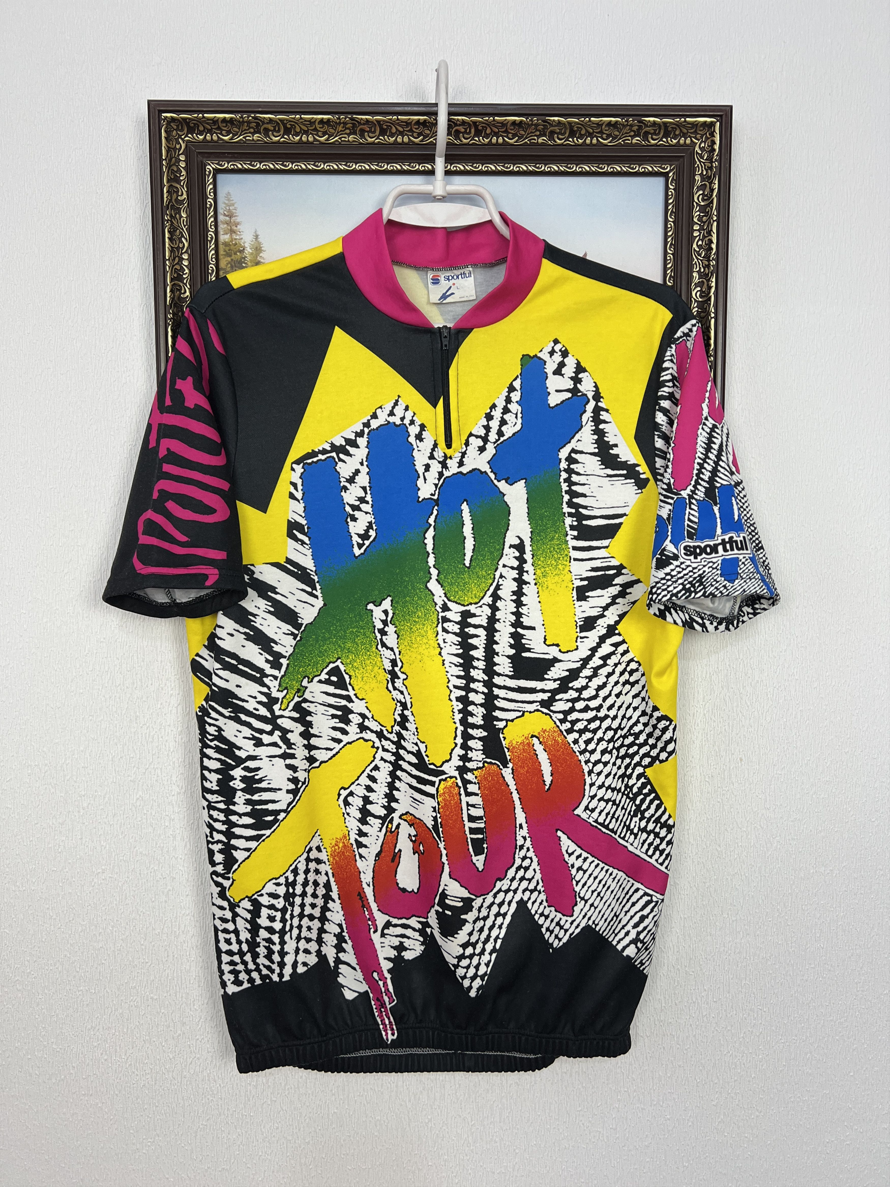 Vintage Hot Tour Italy Cycling Over Print Jersey Maglia Trikot Shirt Size US L / EU 52-54 / 3 - 1 Thumbnail