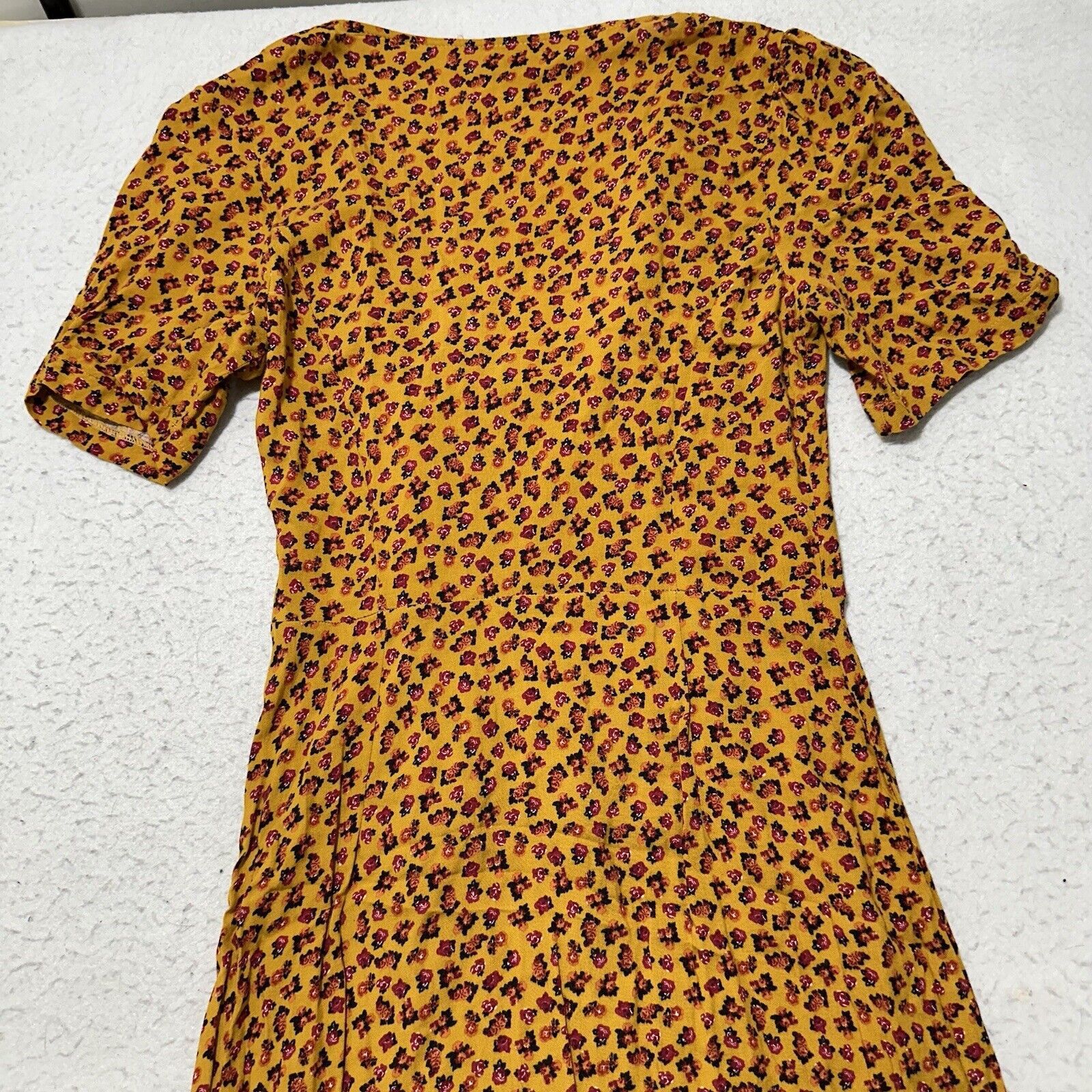 Urban Outfitters Urban Outfitters Small Front-Slit Midi Dress Floral Orange Size S / US 4 / IT 40 - 11 Thumbnail